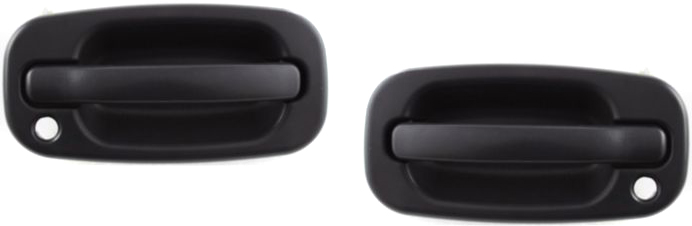 AM SILVERADO SIERRA 99-06 FRONT EXTERIOR DOOR HANDLE RH AND LH Textured Black Lever Textured Black Housing w Key Hole SKU SET C462125 Partslink GM1311129 GM1310129 OEM 15034986-19356468-15034985