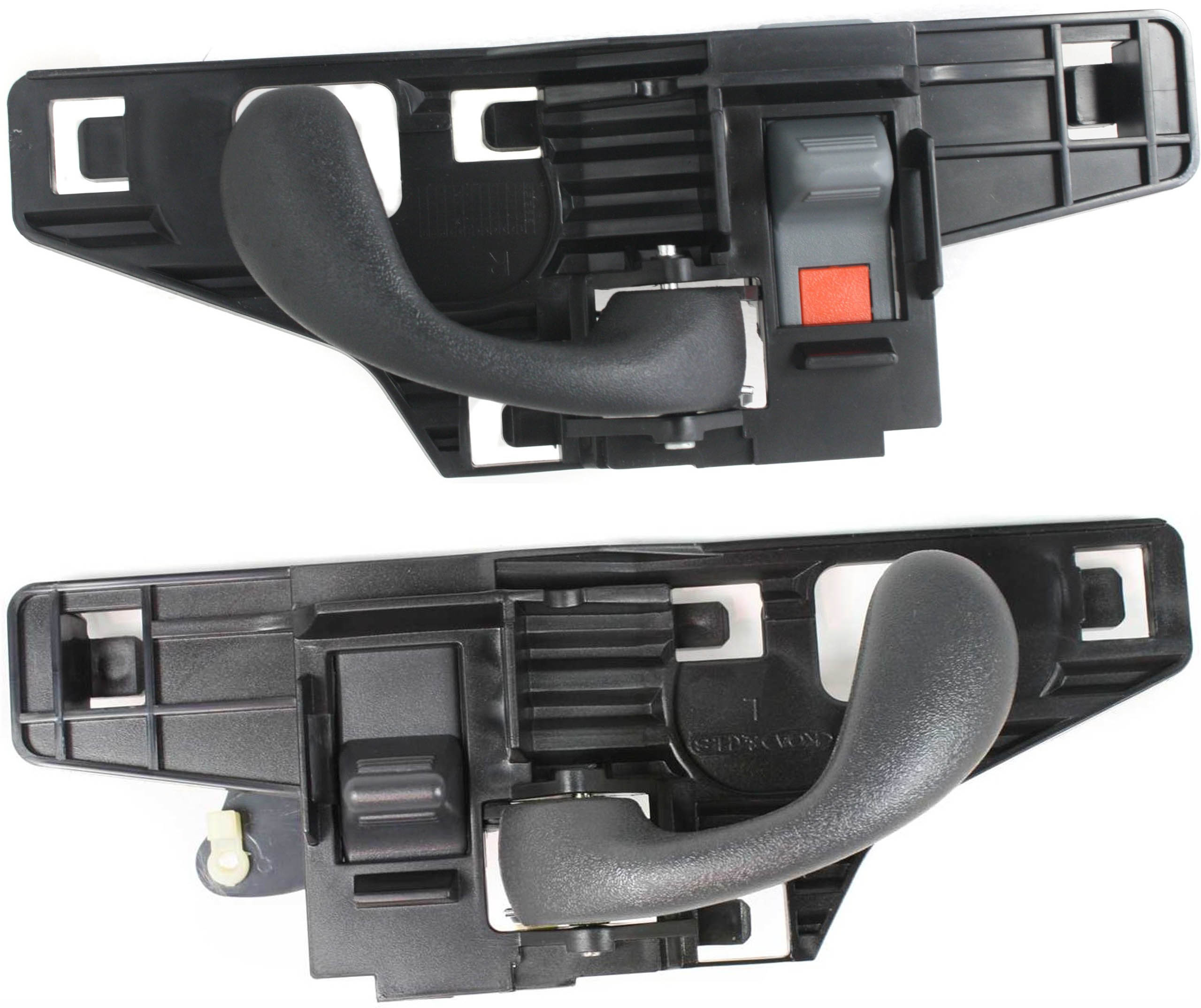 AM BRAVADA 98-04 FRONT INTERIOR DOOR HANDLE RH AND LH Textured Black w Black Lever w o Case SKU SET C462133 Partslink GM1352126 GM1353126 OEM 15100654-15102277