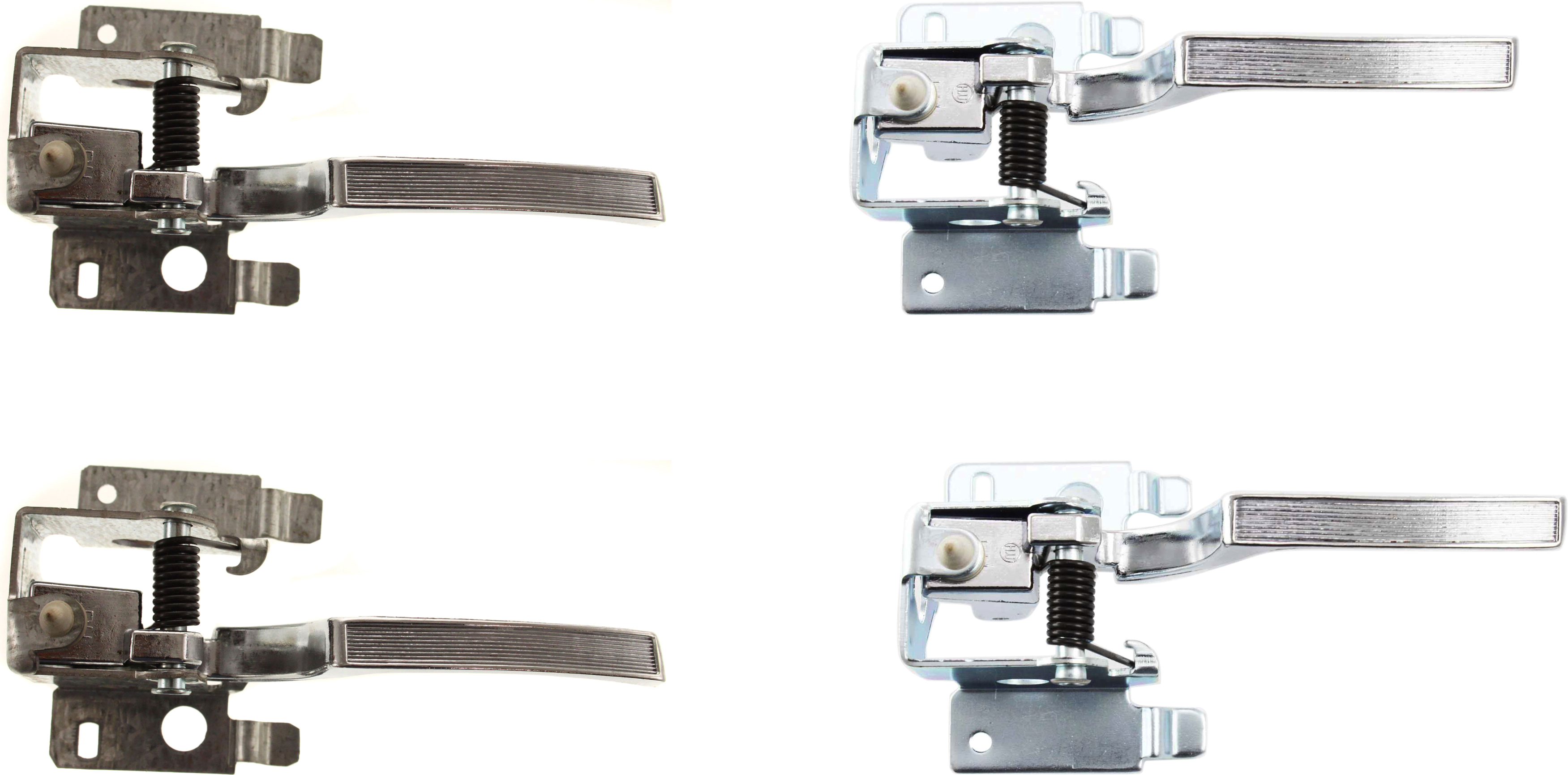 AM FLEETWOOD 80-86 BROUGHAM 87-92 FRONT AND REAR DOOR HANDLE RH AND LH Set of 4 Inside Metal Chrome SKU SET C462149-4 Partslink GM1353112 GM1352112 OEM 1713926-1713927