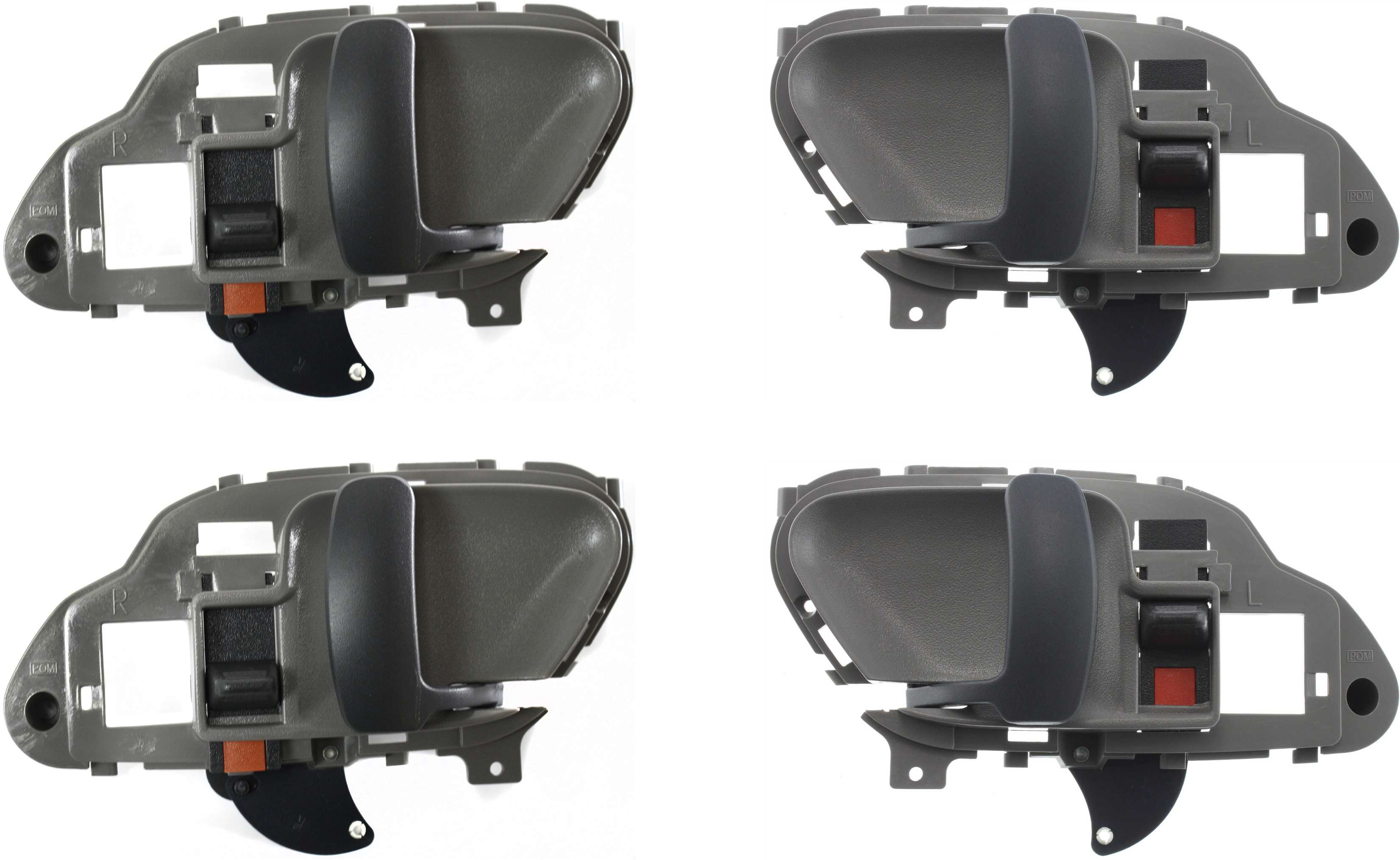 AM C K FULL SIZE P U 95-00 FRONT AND REAR DOOR HANDLE RH AND LH Set of 4 Inside Gray SKU SET C462159-4 Partslink GM1353101 GM1352101 OEM 15708044-15708043