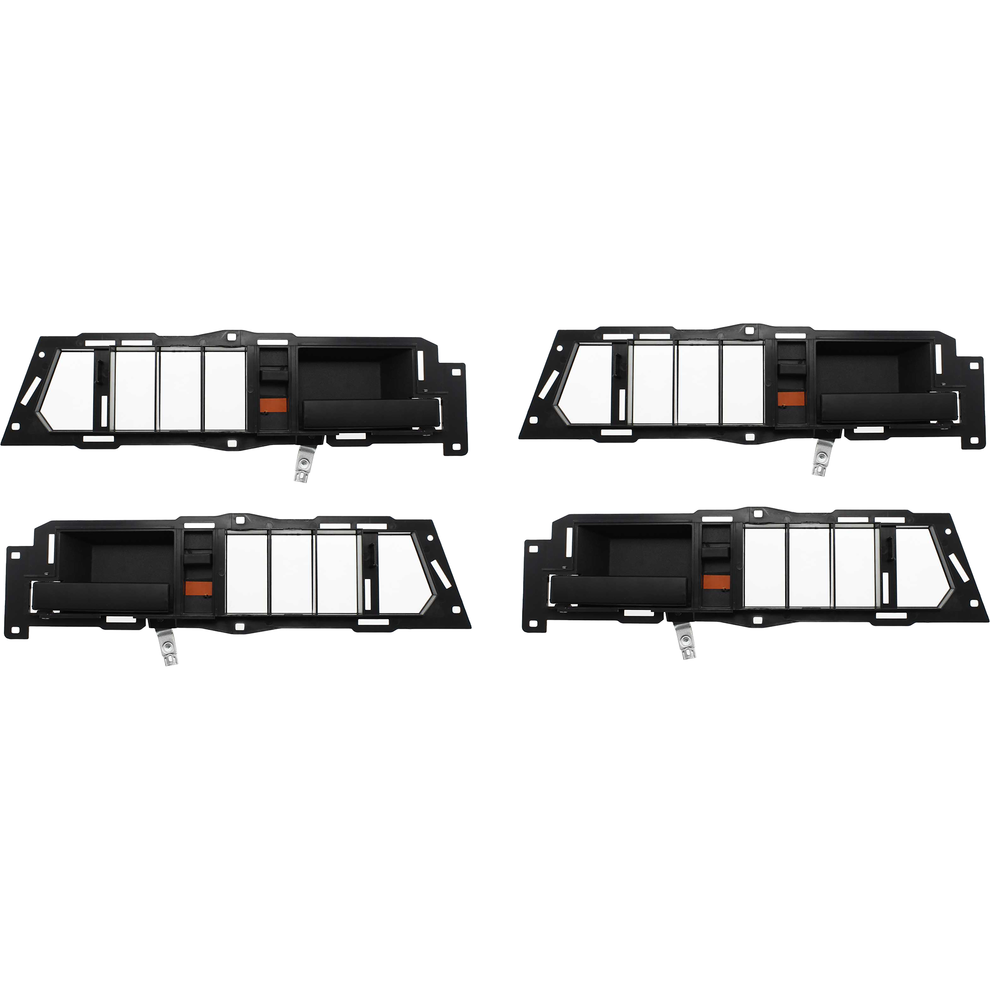 AM C K FULL SIZE P U 88-94 FRONT AND REAR DOOR HANDLE RH AND LH Set of 4 Inside Plastic Black With Case SKU SET C462163-4 Partslink GM1353104 GM1352104 OEM 22071936-22071935