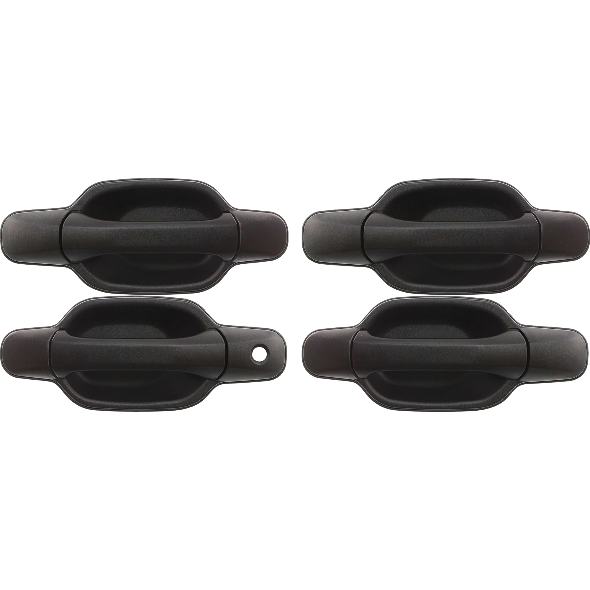 AM CANYON COLORADO 04-12 FRONT EXTERIOR AND REAR DOOR HANDLE RH AND LH Textured Black Plastic SKU SET C462177-4 Partslink GM1311141 GM1310141 GM1521114 GM1520114 OEM 15243675-25875522-25875521-258