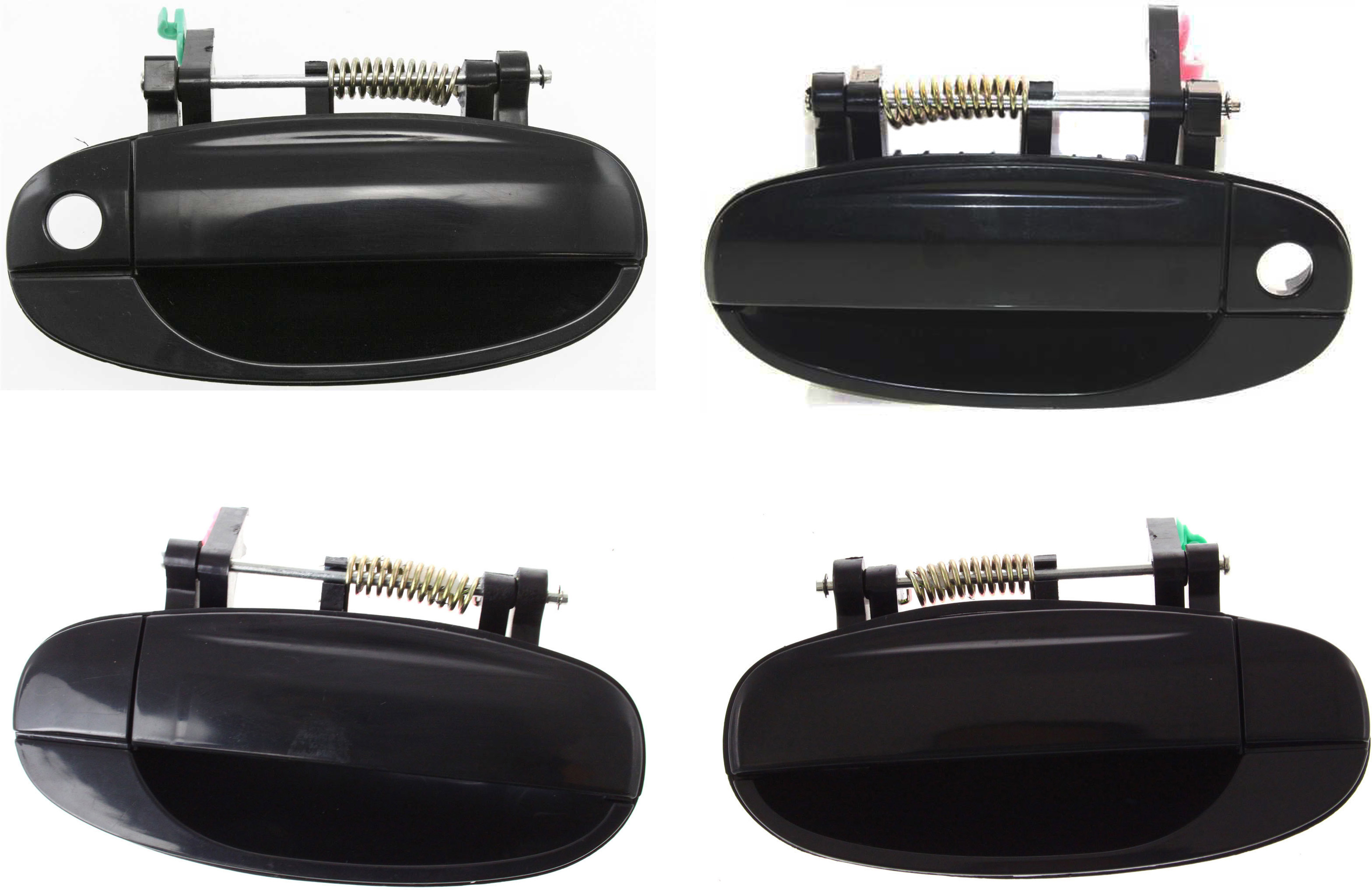 AM AVEO 04-06 AVEO5-09-11 FRONT AND REAR DOOR HANDLE RH AND LH Set of 4 Assembly Outside Smooth Black SKU SET C462189-4 Partslink GM1311173 GM1310173 GM1521139 GM1520139 OEM 96409549-96409548-96410237-964