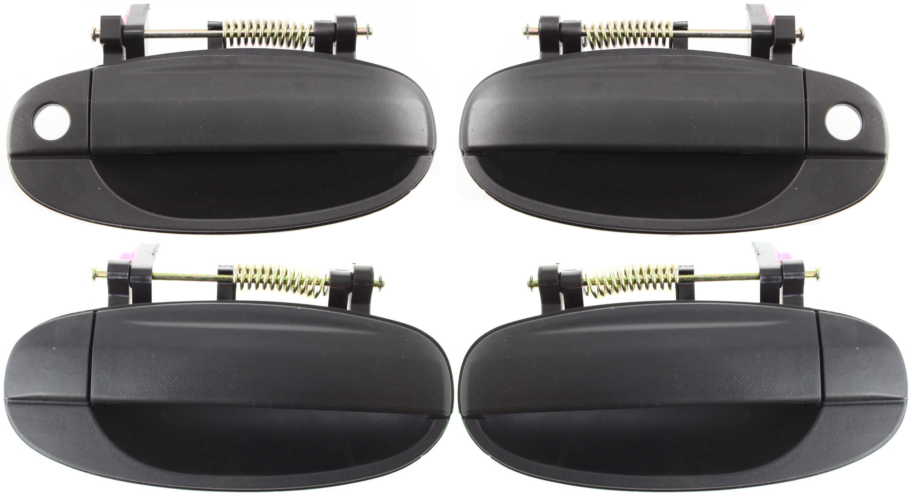 AM AVEO 04-06 AVEO5-06-11 FRONT AND REAR DOOR HANDLE RH AND LH Set of 4 Outside Assembly Textured Black SKU SET C462193-4 Partslink GM1311174 GM1310174 GM1521136 GM1520136 OEM 96541632-96541631-96541634-965