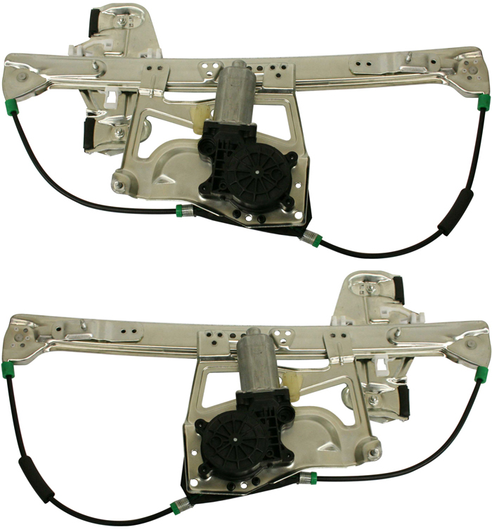 AM DEVILLE 00-01 FRONT WINDOW REGULATOR RH AND LH Power w Motor Sedan SKU SET C462945 Partslink GM1351155 GM1350155 OEM 19244839-19244840-19244842