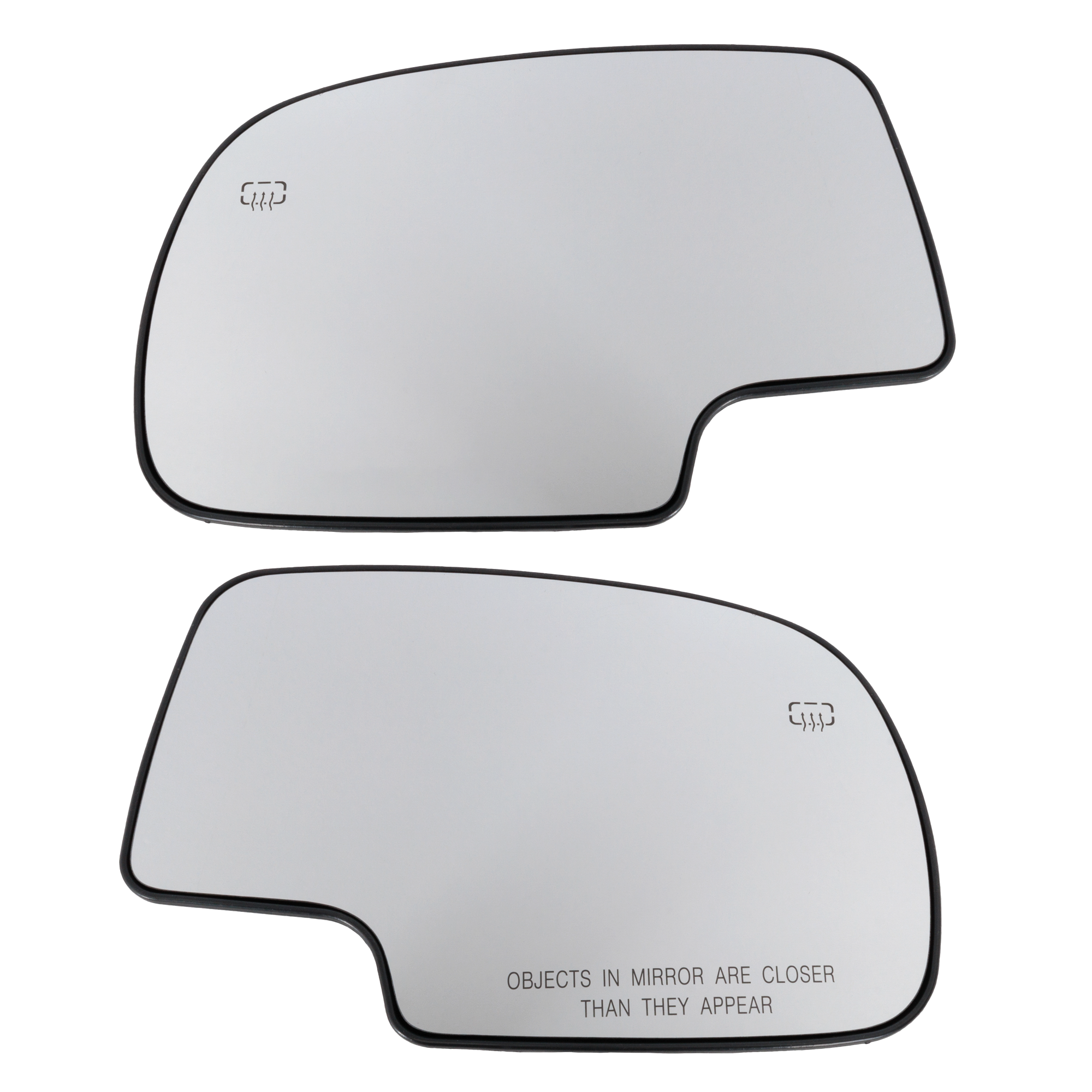 AM SILVERADO SIERRA 99-06 MIRROR GLASS RH AND LH Non Towing Heated w Backing Plate No Signal Light and Blind Spot Detection All Cab Types Includes 2007 Classic SKU SET C471301 Partslink GM1325103 GM1324108 OEM 88986363-88986362