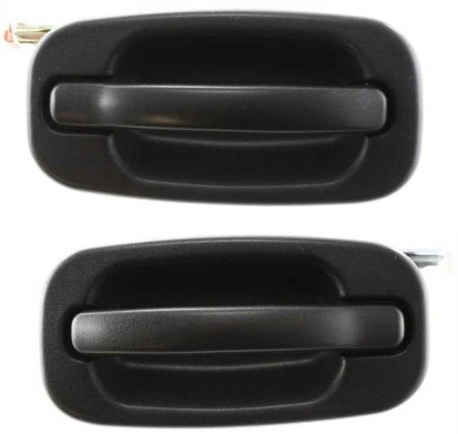 AM SILVERADO SIERRA 99-07 REAR EXTERIOR DOOR HANDLE RH AND LH Textured Black Crew Cab Includes 2007 Classic SKU SET C491309 Partslink GM1520105 GM1521105 OEM 15721571-19356470-15721572-193