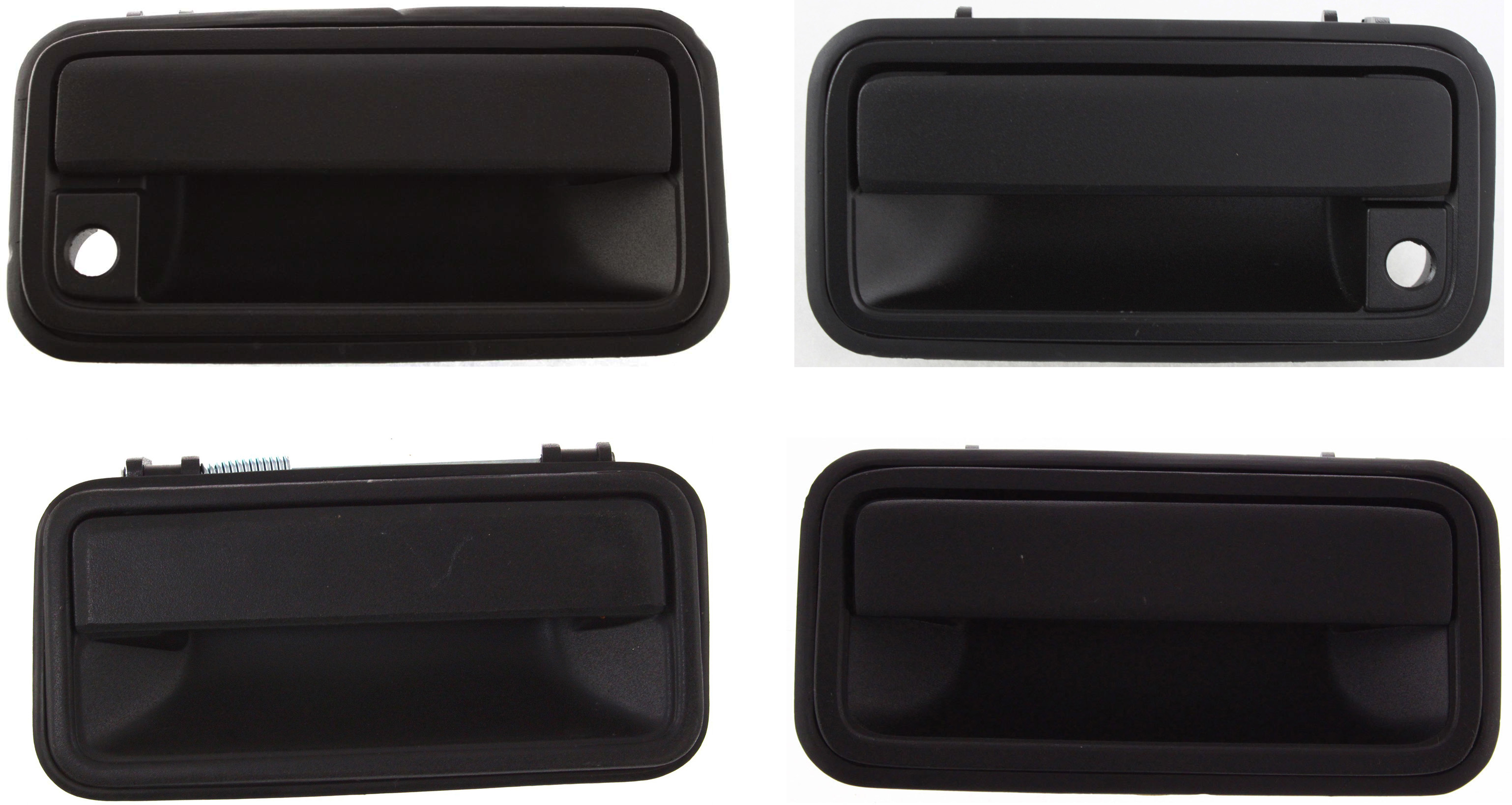 AM C K FULL SIZE P U 92-00 FRONT AND REAR DOOR HANDLE RH AND LH Set of 4 Outside Metal Textured Black SKU SET C491324-4 Partslink GM1311132 GM1310132 GM1521104 GM1520104 OEM 15742230-15742229-15742234-157