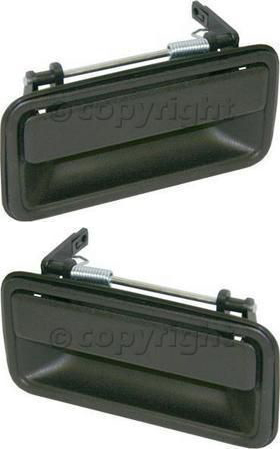 AM C K FULL SIZE P U 92-00 REAR DOOR HANDLE RH and LH Outside Metal Textured Black SKU SET C491324 Partslink GM1521104 GM1520104 OEM 15742234-15742233