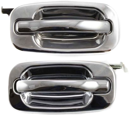 AM SILVERADO SIERRA 99-06 REAR EXTERIOR DOOR HANDLE RH AND LH All Chrome Crew Cab Includes 2007 Classic SKU SET C491361 OEM 15721571Chrome 15721572Chrome