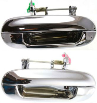 AM TRAILBLAZER ENVOY 02-09 REAR EXTERIOR DOOR HANDLE RH AND LH Chrome 2 row seating only SKU SET C491369 OEM 15188972 PFM 15188971 PFM