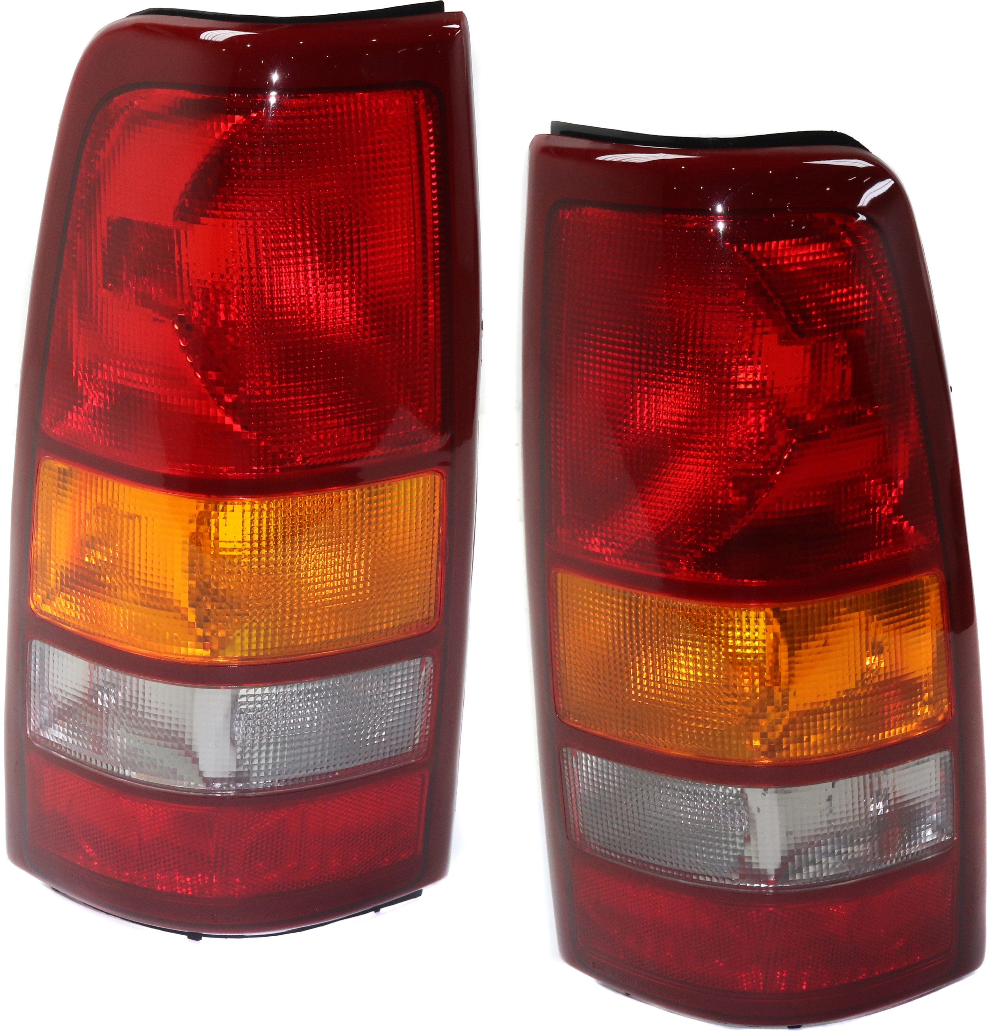 AM SILVERADO 1500-2500-99-02 SIERRA 1500-2500-99-03 TAIL LAMP RH AND LH Lens and Housing Halogen Fleetside SKU SET C730135 OEM 19169018 PFM 19169017 PFM