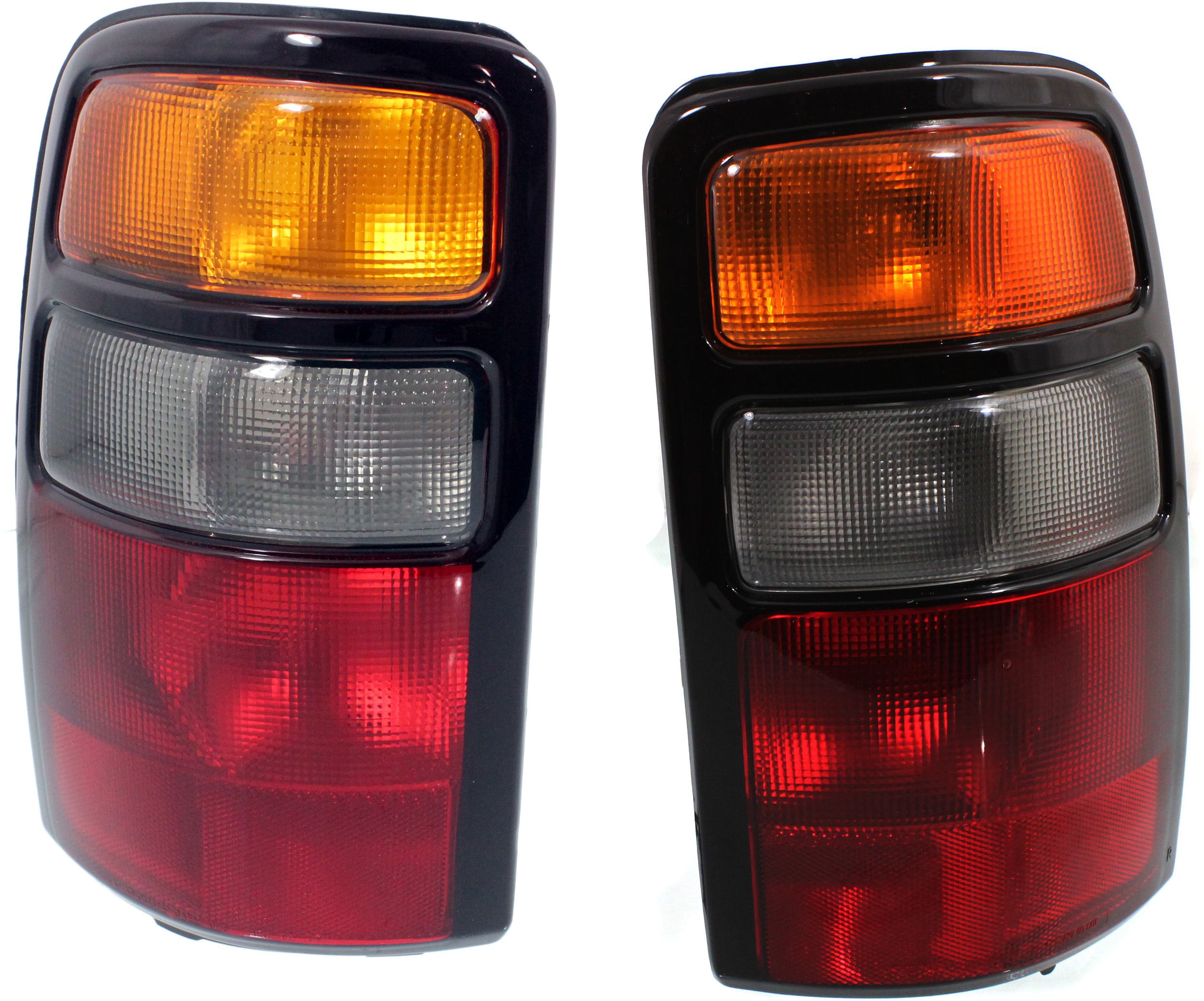 AM SUBURBAN 04-06 TAIL LAMP RH AND LH Assembly Halogen Amber Clear Red Lens SKU SET C730169 Partslink GM2800170 GM2801170 OEM 15832091-15832092
