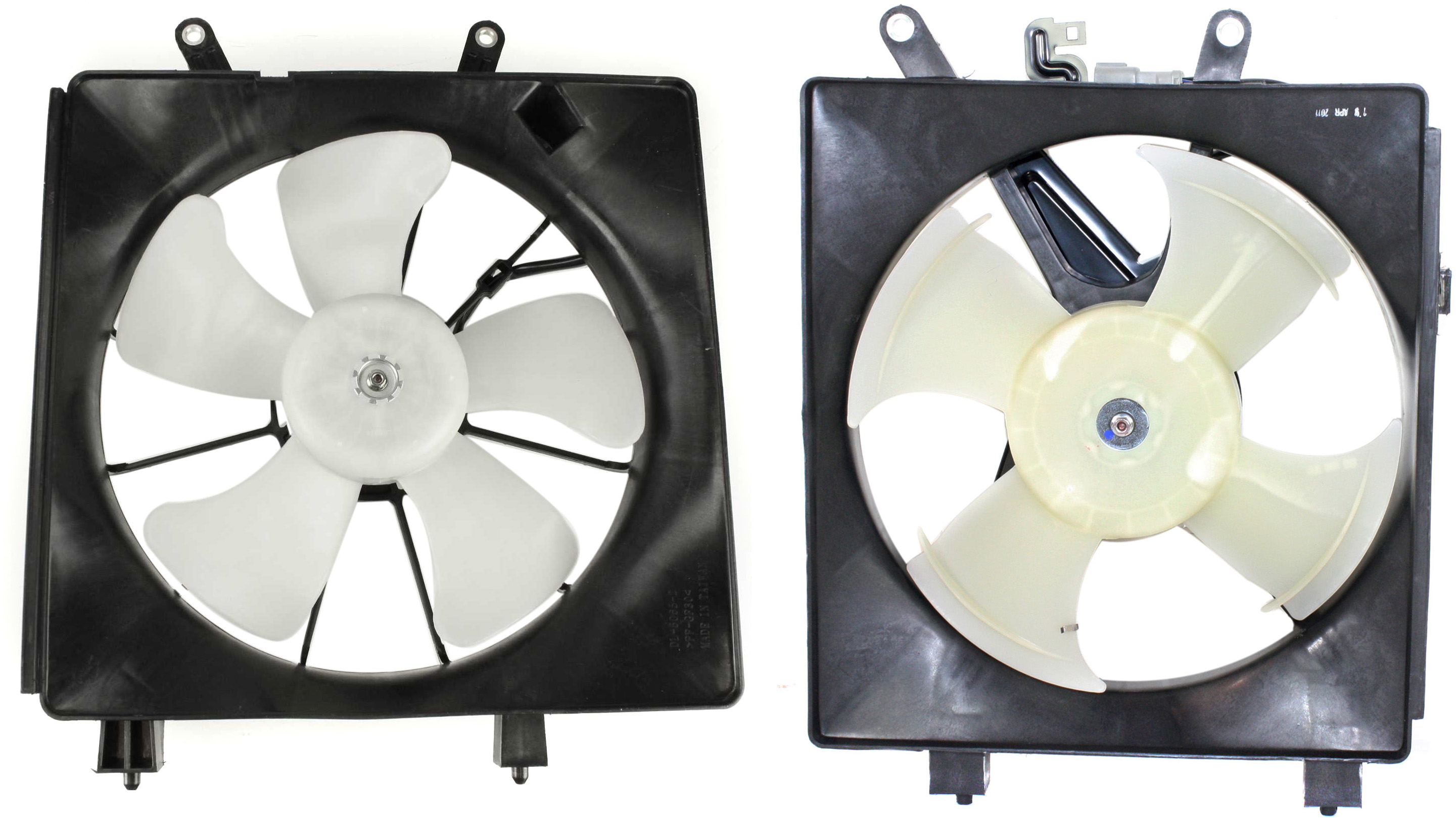 AM CIVIC 01-05 RADIATOR FAN SHROUD ASSY RH AND LH SKU SET CF 001 Partslink HO3115115 HO3113114 OEM 19000PLF513-38616PMMA01