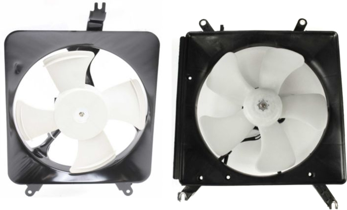 AM ACCORD 90-93 COOLING FAN ASSEMBLY Set of 2 Radiator Fan Shroud Assembly SKU SET CF 004 Partslink HO3113101 HO3115105 OEM 19015PT1003-38615PT3A00