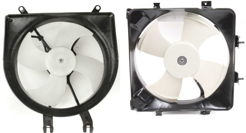 AM CIVIC 92-95 DEL SOL 93-97 RADIATOR AND A C CONDENSER FAN ASSEMBLY Toyo Design SKU SET CF 006 Partslink HO3113103 HO3115146 OEM 19016P72305 PFM 80151SR3013-80