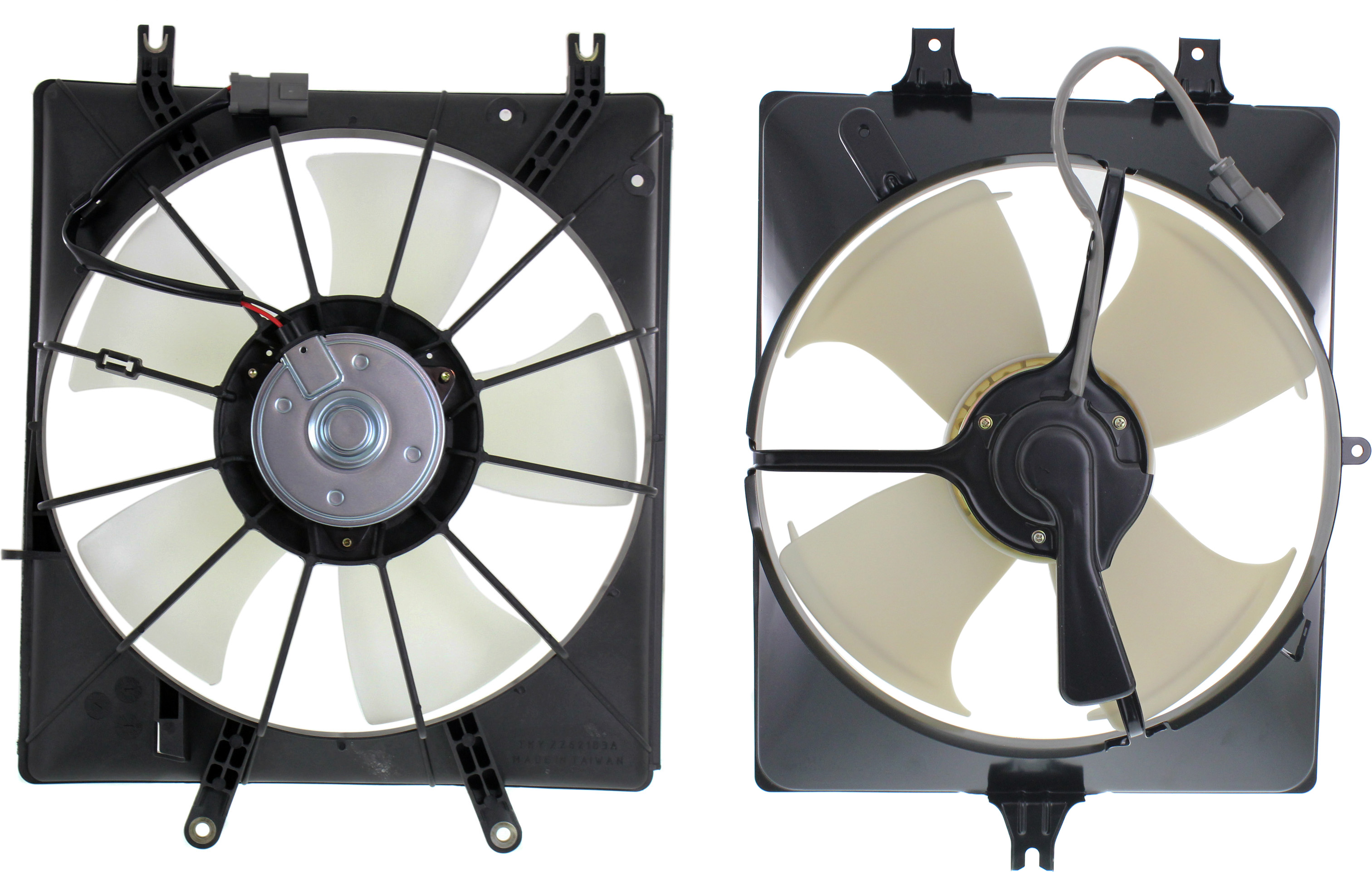 AM TL 04-08 RADIATOR FAN ASSEMBLY Set of 2 SKU SET CF 030 Partslink AC3115109 AC3113107 OEM 19015RDAA01-38615RDAA00
