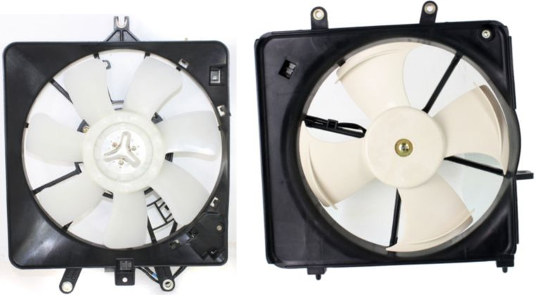 AM FIT 07-08 COOLING FAN ASSEMBLY Set of 2 A C Fan and Radiator Fan Shroud Assembly SKU SET CF 039 Partslink HO3115133 HO3120100 OEM 19015RMEA51-19030RMEA51-38611R