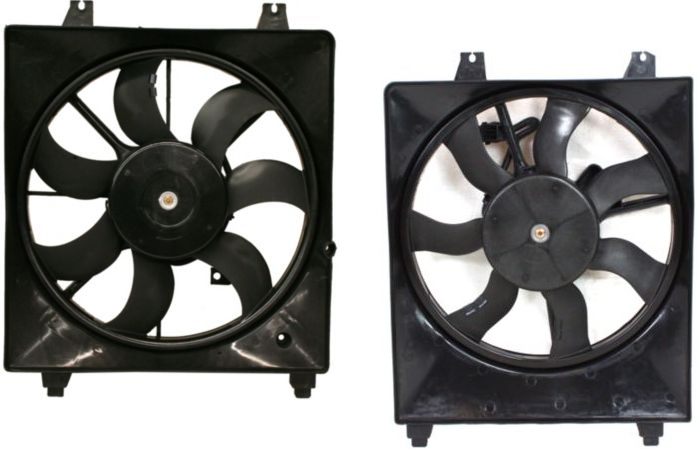 AM SANTA FE 07-09 RADIATOR FAN ASSEMBLY RH AND LH 2.7L Eng w o Towing Package 3.3L Eng SKU SET CF 041 Partslink HY3115113 HY3115116 HY3115114 OEM 253802B100-977302B000-977302B1