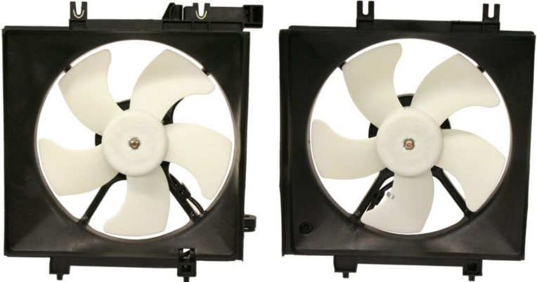 AM IMPREZA 08-11 FORESTER 09-13 COOLING FAN ASSSEMBLY A C Fan and Radiator Fan Shroud Assembly SKU SET CF 042 Partslink SU3115120 SU3115119 OEM 45122AG000-73310AG000