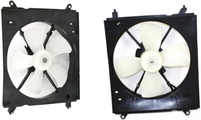 AM CAMRY 97-98 COOLING FAN ASSSEMBLY Set of 2 A C Fan and Radiator Fan Shroud Assembly SKU SET CF 047 Partslink TO3115102 TO3115110 OEM 1671174610-1671174620