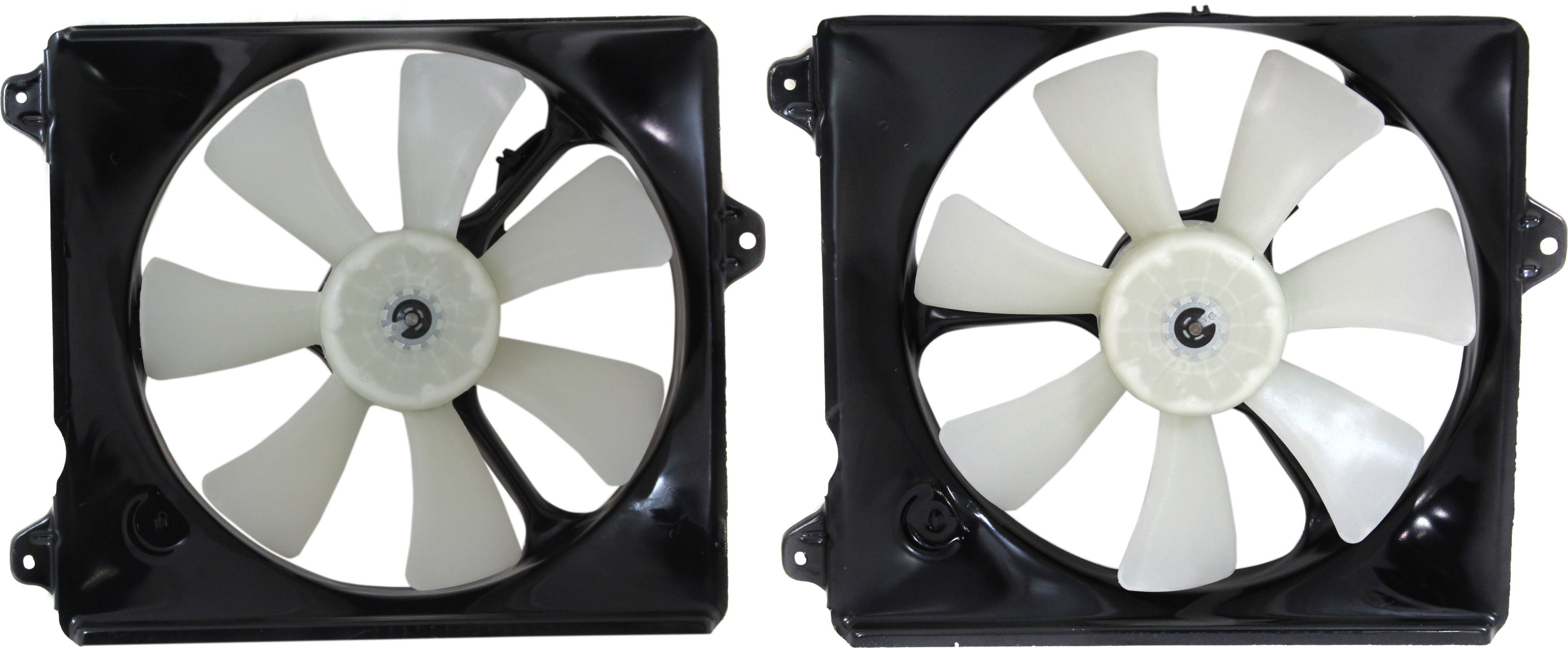 AM ES300-97-98 SOLARA 99-99 COOLING FAN ASSSEMBLY Set of 2 A C Fan and Radiator Fan Shroud Assembly SKU SET CF 049 Partslink TO3115112 TO3113111 OEM 163630A030-1671120060 PFM 1636