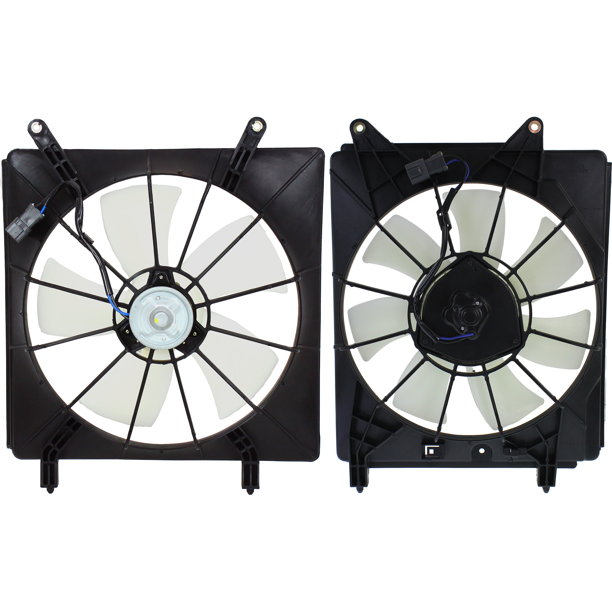 AM ELEMENT 07-11 COOLING FAN ASSEMBLY Set of 2 A C Fan and Radiator Fan Shroud Assembly SKU SET CF 052 Partslink HO3113125 HO3115116 OEM 19030PNA003-19015PNLG01-19020P