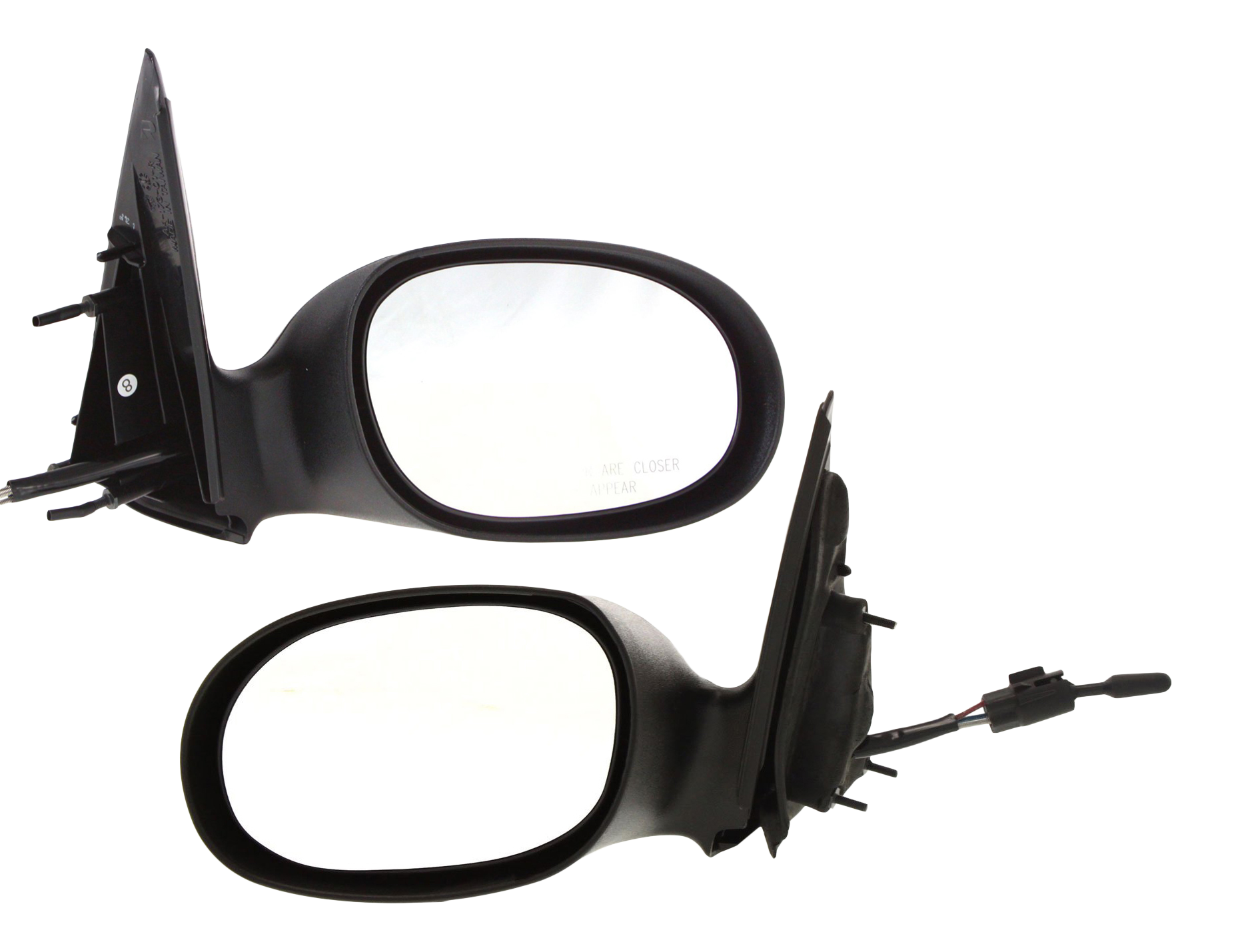 AM PT CRUISER 01-03 MIRROR RH AND LH Manual Adjust Non Folding Non Heated Textured SKU SET CH22R Partslink CH1320185 CH1321185 OEM 4724654AE 4724655AE