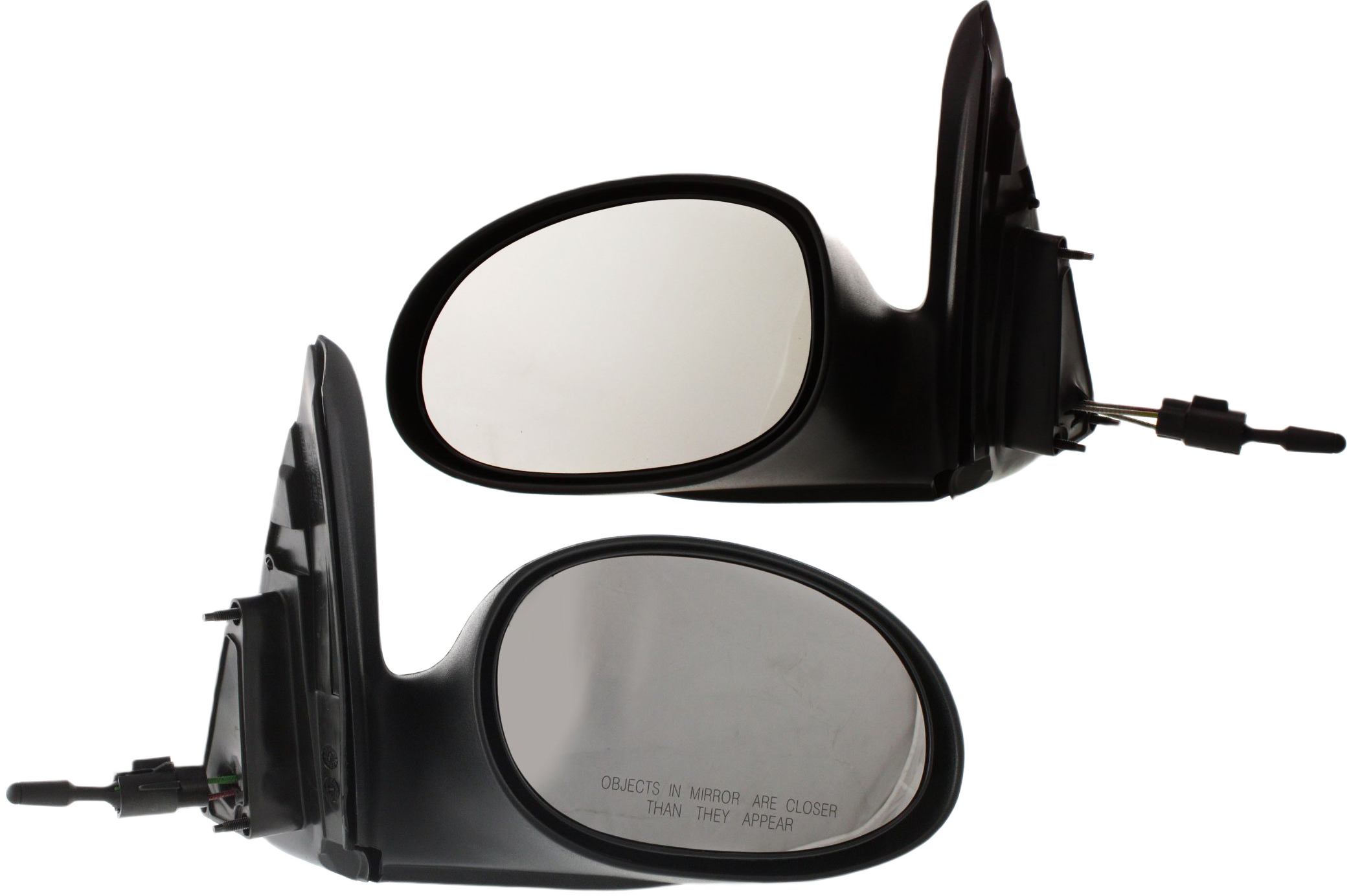 AM PT CRUISER 04-09 MIRROR RH AND LH Manual Adjust Non Folding Non Heated Textured Type 1 Wagon SKU SET CH29R Partslink CH1320260 CH1321260 OEM 5067450AD 5067451AD