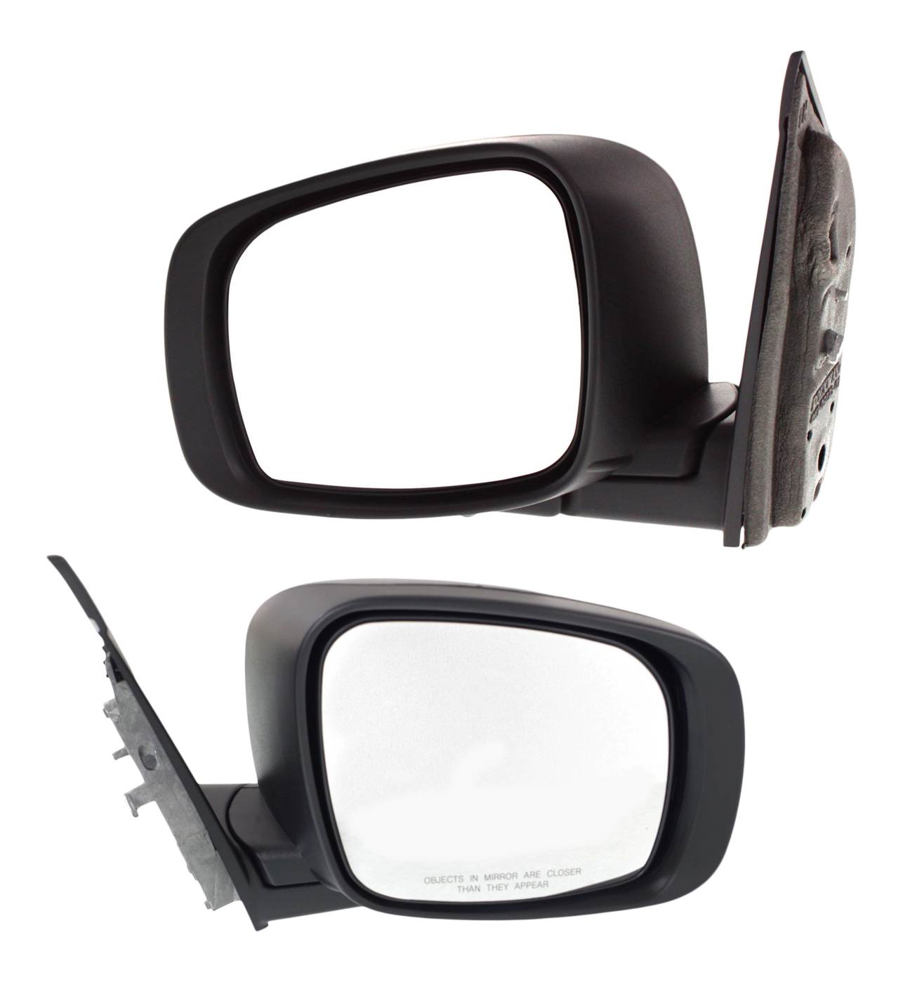 AM GRAND CARAVAN TOWN COUNTRY 08-10 MIRROR RH AND LH Manual Adjust Manual Folding Non Heated Textured SKU SET CH37R Partslink CH1320289 CH1321289 OEM 5113226AD 5113227AC