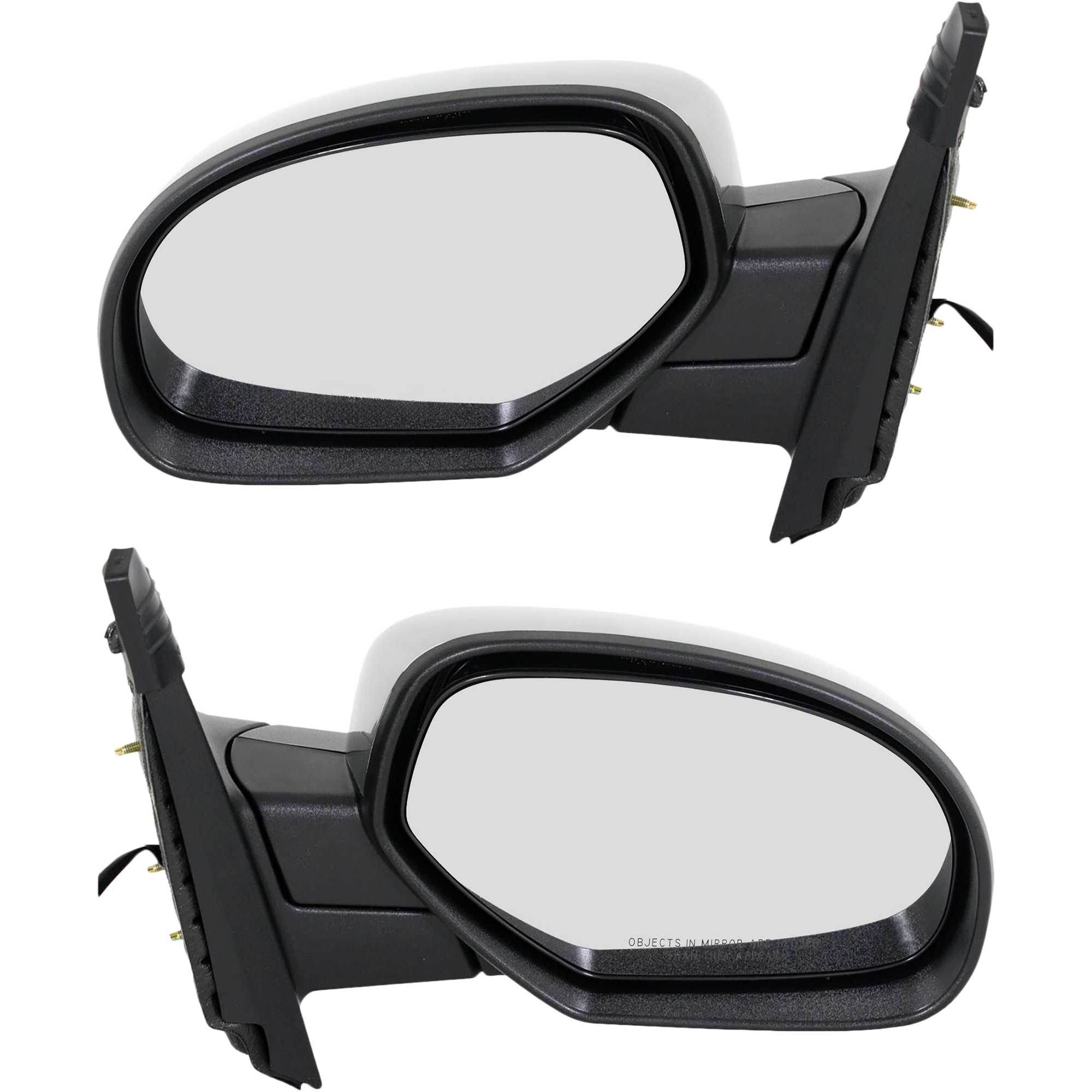 AM SILVERADO 07-13 SUBURBAN 07-14 MIRROR RH AND LH Non Towing Power Manual Folding Heated Chrome No Memory Puddle Light and Signal Light SKU SET CV104ER Partslink GM1320340 GM1320469 GM1321340 GM1321469 OEM 25776087 PFM 25776088 PFM