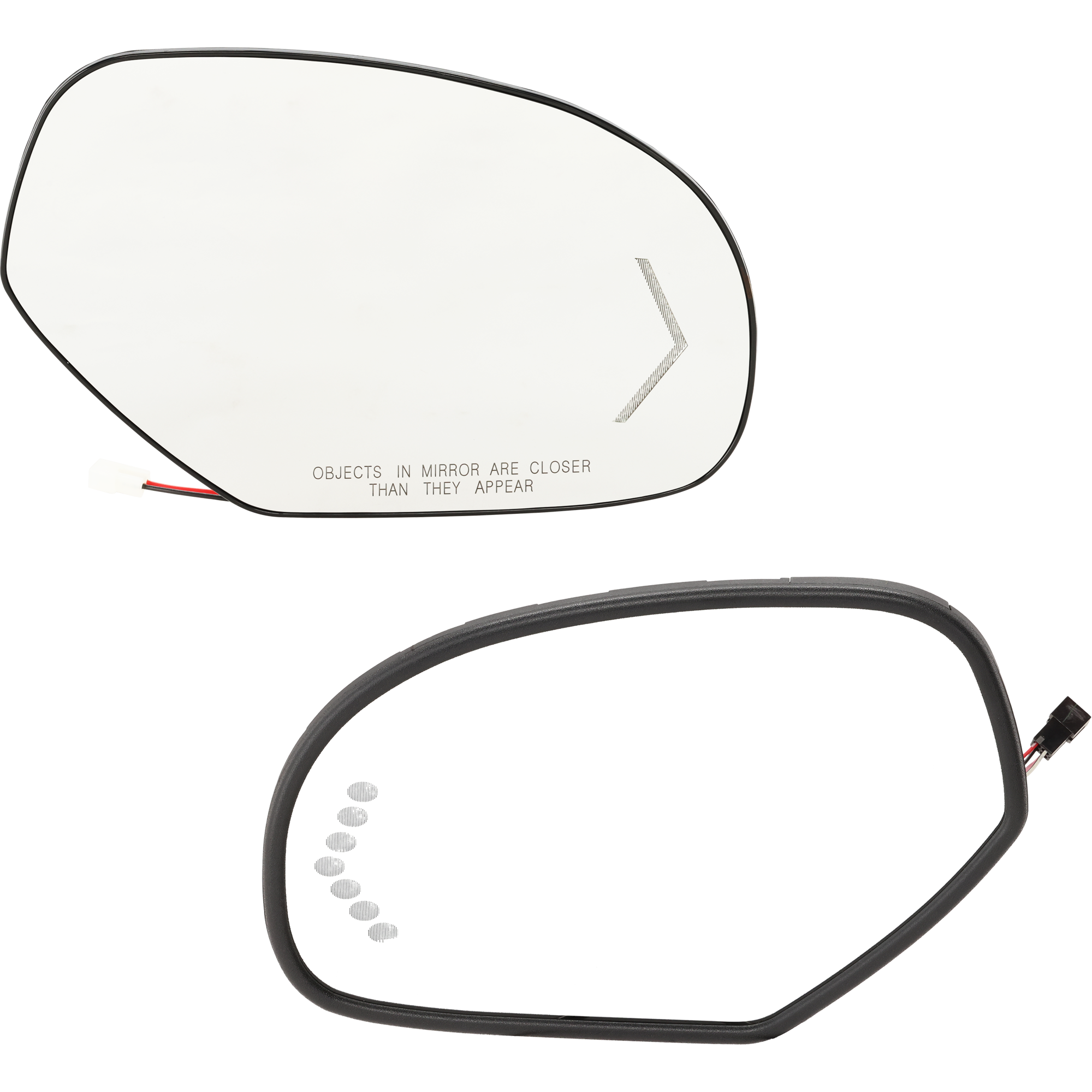 AM SILVERADO SIERRA 1500-07-13 MIRROR GLASS RH AND LH Non Towing Heated w Arrow Type Signal Light Auto Dimming No Blind Spot Detection w Backing Plate SKU SET CV112GR S Partslink GM1325137 GM1324137 OEM 25829663-25829662