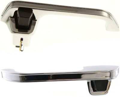 AM SUBURBAN 73-88 FRONT DOOR HANDLE RH and LH Included Outer Metal Chrome w Black Plastic Lever =REAR SKU SET CV12140 Partslink GM1311104 GM1310104 OEM 6272582-6272581