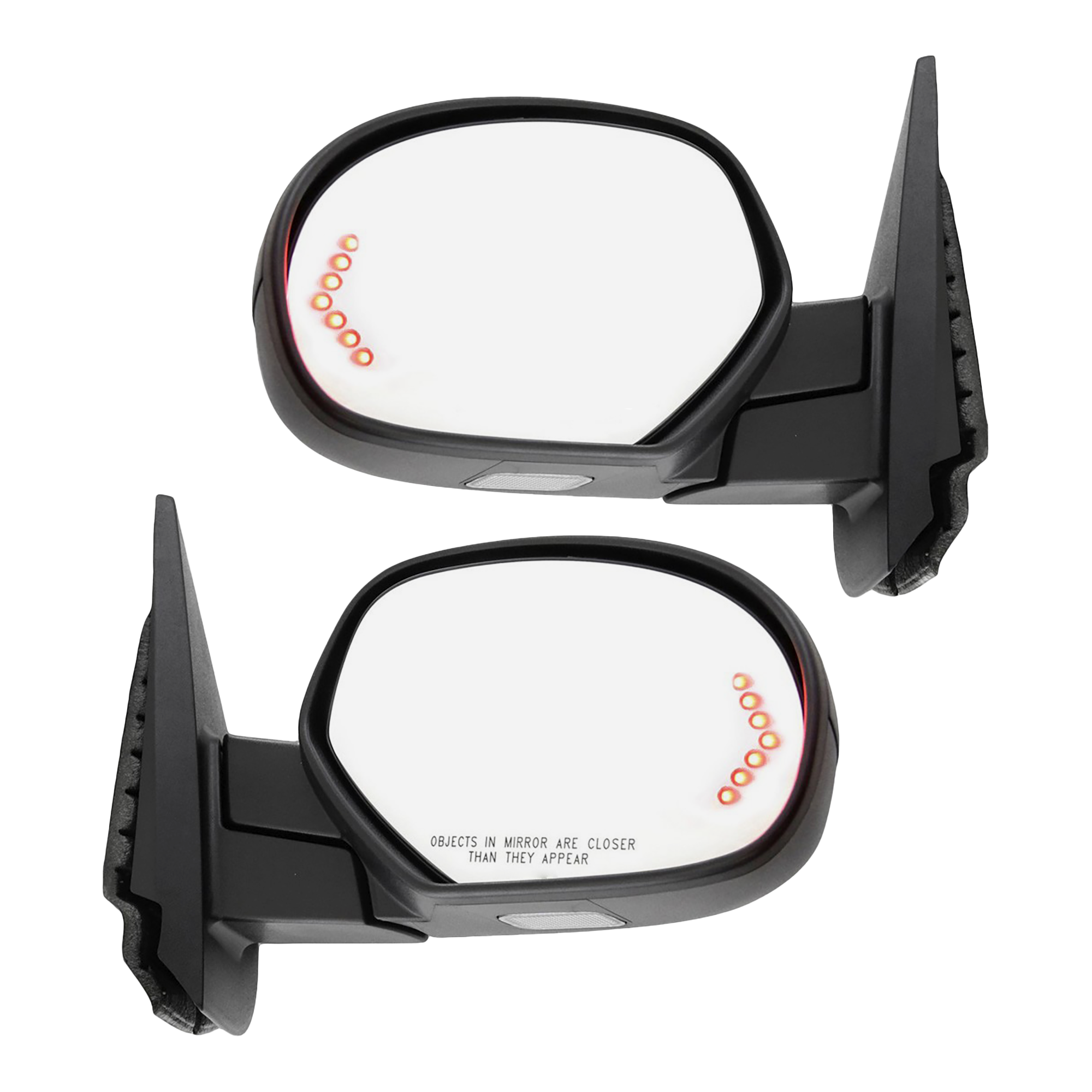 AM SUBURBAN 07-14 MIRROR RH AND LH Power Heated Power Folding Paintable Textured 2 Caps w Puddle and Signal Lights No Memory SKU SET CV122ER S OEM 25779849 PFM 21996883-15882683