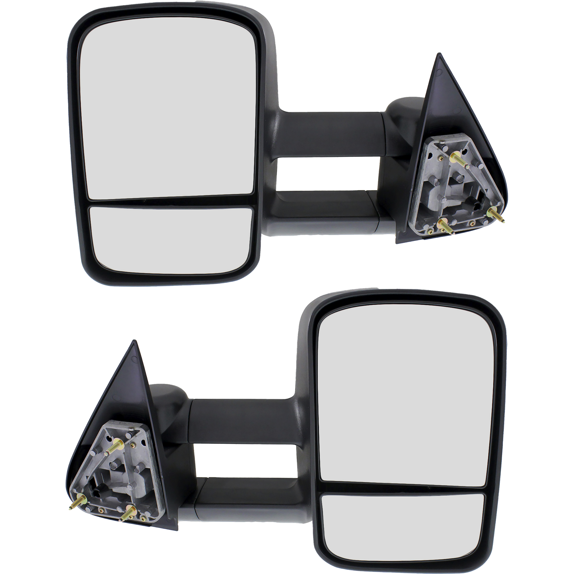 AM SILVERADO SIERRA 99-06 TOWING MIRROR RH AND LH Manual Adjust Manual Folding Non Heated Textured Telescopic Includes 2007 Classic SKU SET CV127R Partslink GM1320416 GM1321416 OEM 25876714 PFM 25876715 PFM