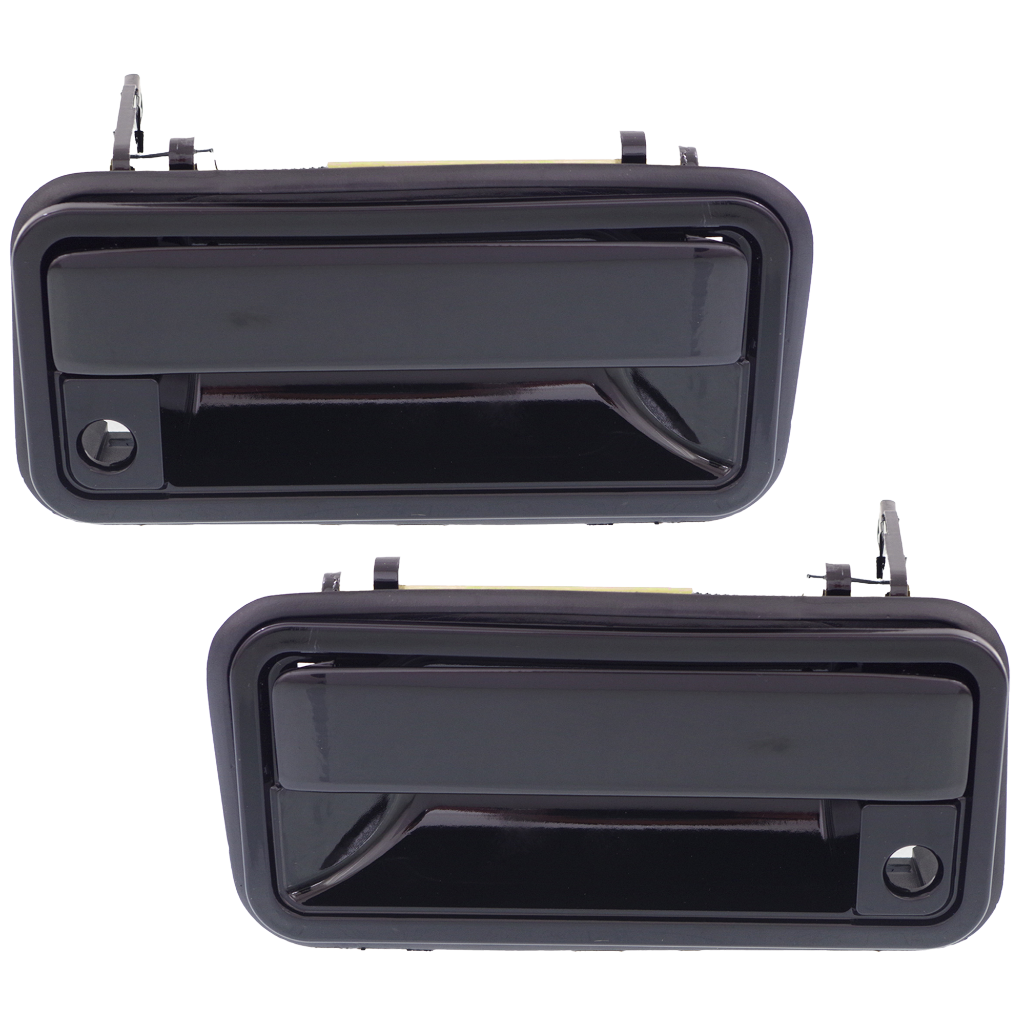 AM C K FULL SIZE P U 88-00 FRONT DOOR HANDLE RH and LH Outside Smooth Black Metal With Keyhole SKU SET CV13120 Partslink GM1311172 GM1310172 OEM 15050640-15050639