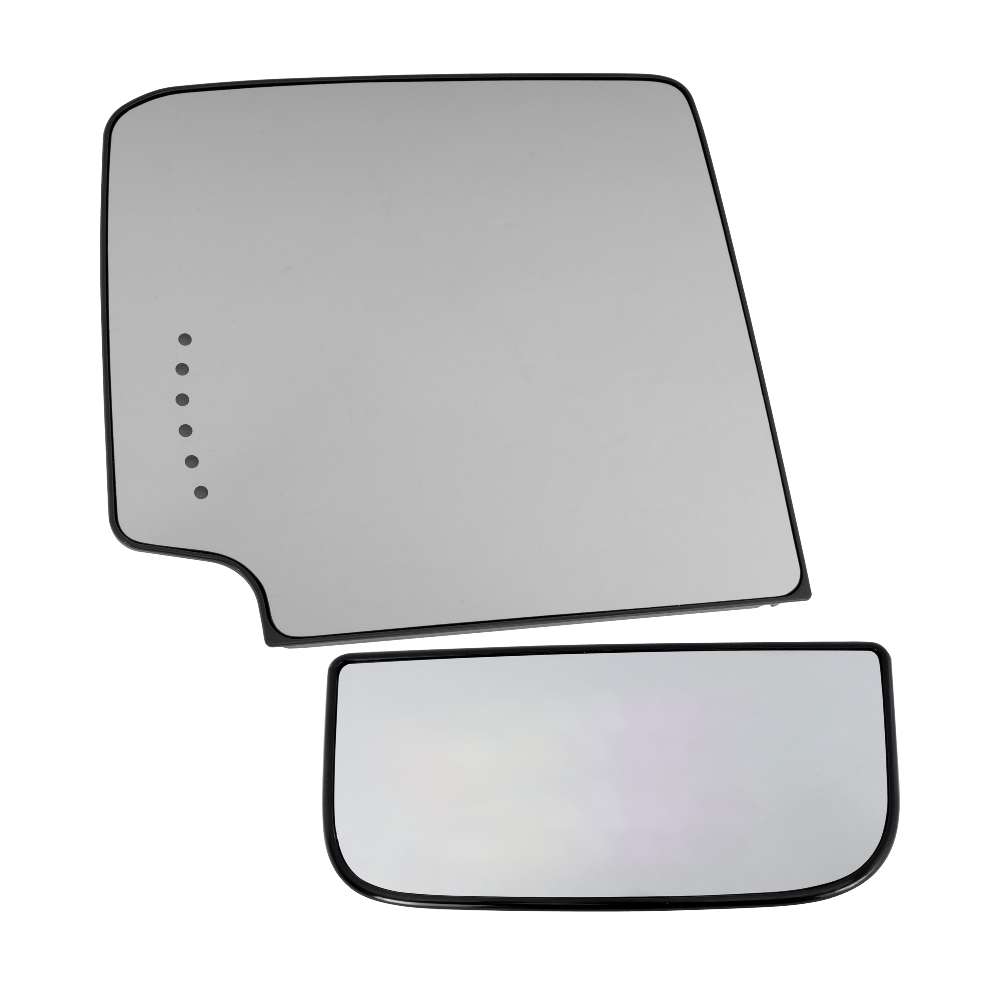 AM SILVERADO 2500-3500 HD MIRROR GLASS LH Upper and Lower Fits Mirrors w Spot Light Set of 2 SKU SET CV149GL 2 Partslink GM1324142 GM1324149 OEM 15933019-19120897-23444110