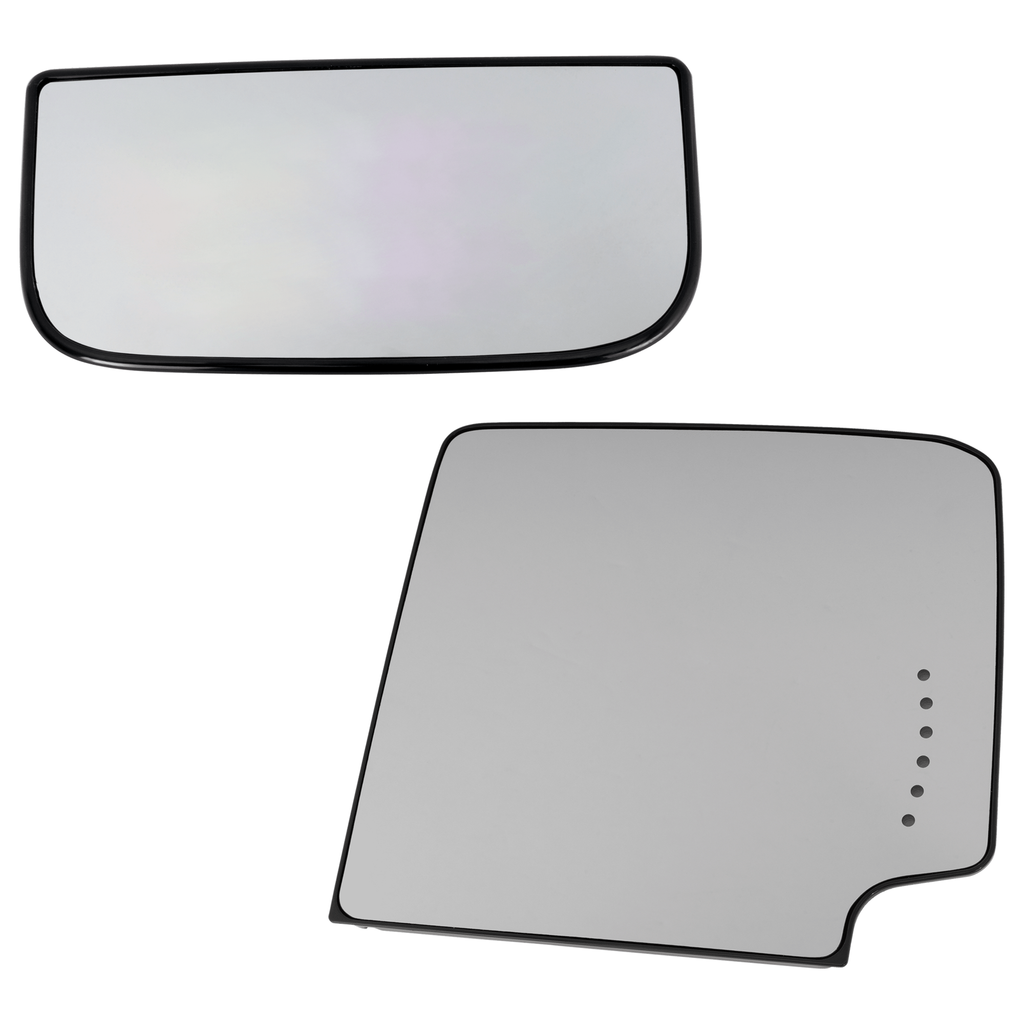 AM SILVERADO 2500-3500 HD MIRROR GLASS RH Upper and Lower Fits Mirrors w o Spot Light Set of 2 SKU SET CV149GR 2 Partslink GM1325142 GM1325149 OEM 15933020-19120898-23444109