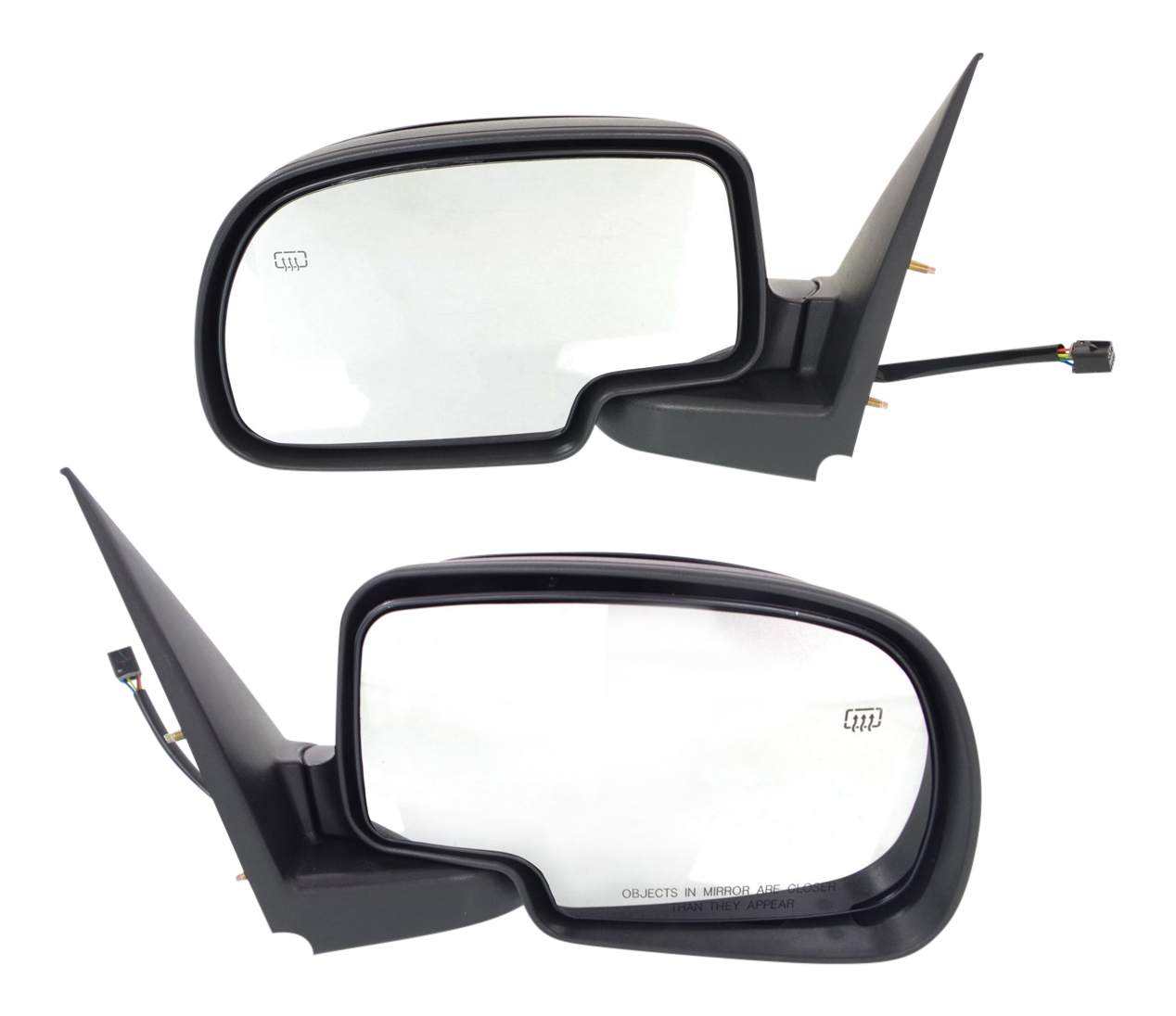 AM SILVERADO SIERRA 99-02 MIRROR RH AND LH Non Towing Power Manual Folding Heated Paintable SKU SET CV14ER Partslink GM1320226 GM1321226 OEM 15055280-15055281