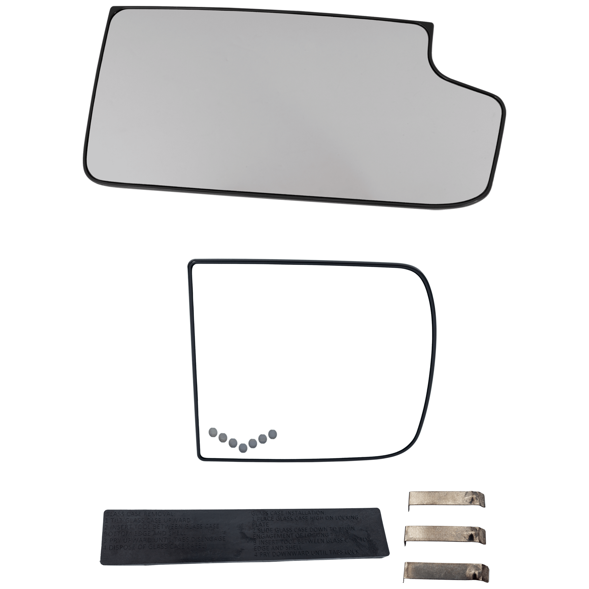 AM SILVERADO 2500-3500 HD MIRROR GLASS RH Upper and Lower Fits Mirrors w Spot Light Set of 2 SKU SET CV151GR 2 Partslink GM1325143 GM1325150 OEM 15933018-23444113