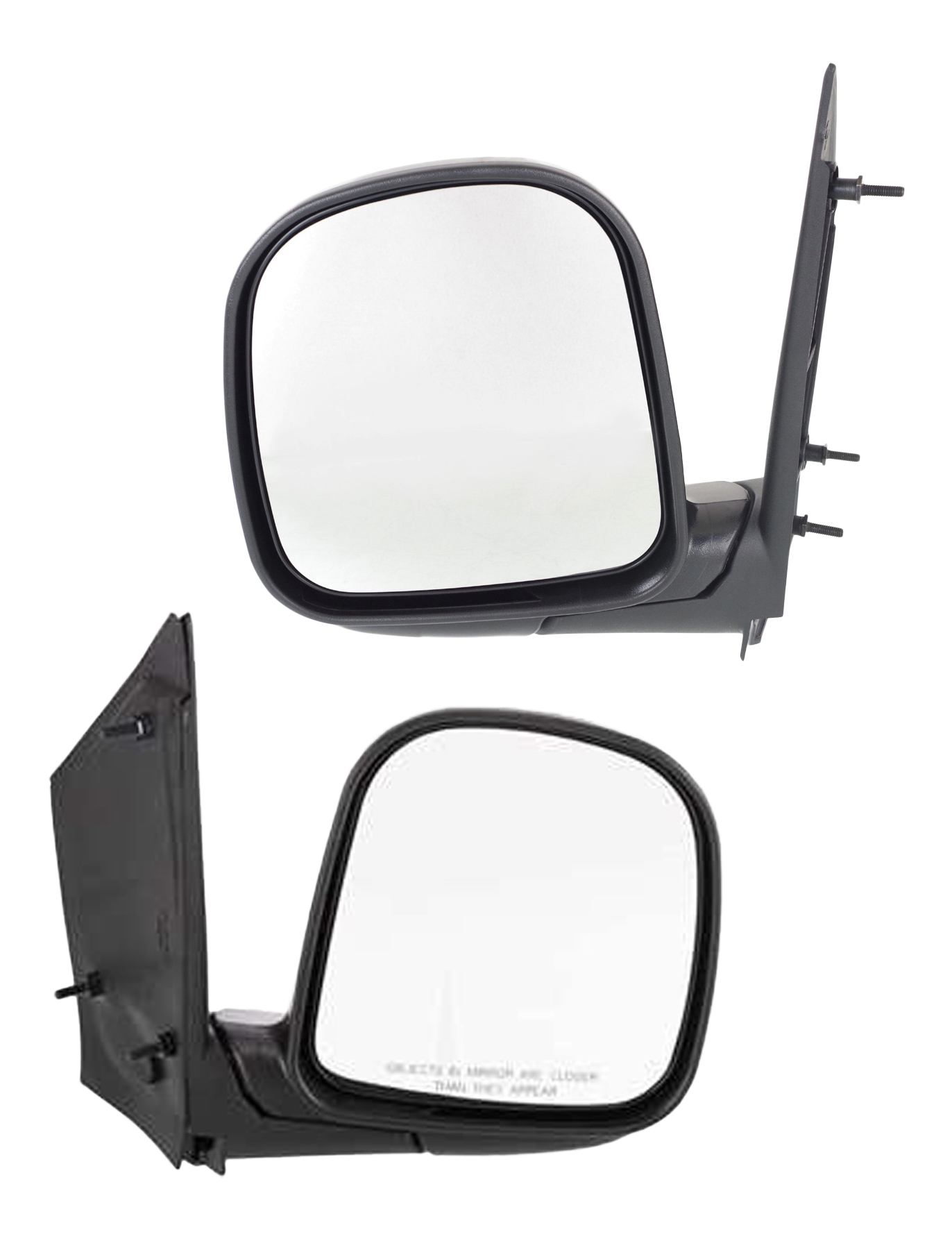 AM EXPRESS SAVANA VAN 96-02 MIRROR RH AND LH Non Towing Manual Adjust Manual Folding Non Heated Textured SKU SET CV17R Partslink GM1320245 GM1321245 OEM 15768763-15768765