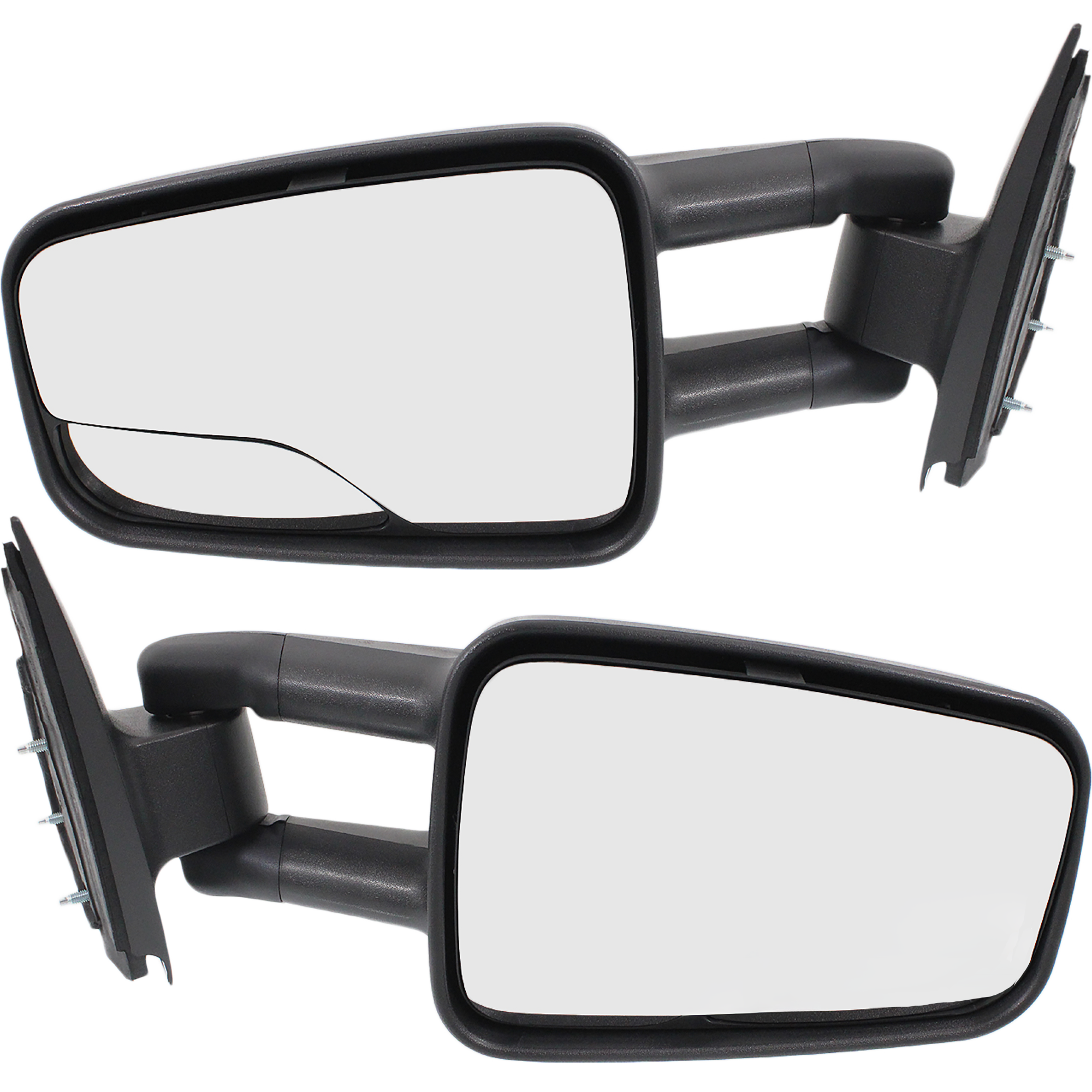 AM SIERRA SILVERADO 99-07 MIRROR RH AND LH Power Manual Folding Non Heated Textured Includes 2007 Classic Camper w o Wide Angle Glass SKU SET CV18R Partslink GM1320244 GM1321244 OEM 15172059-15172060