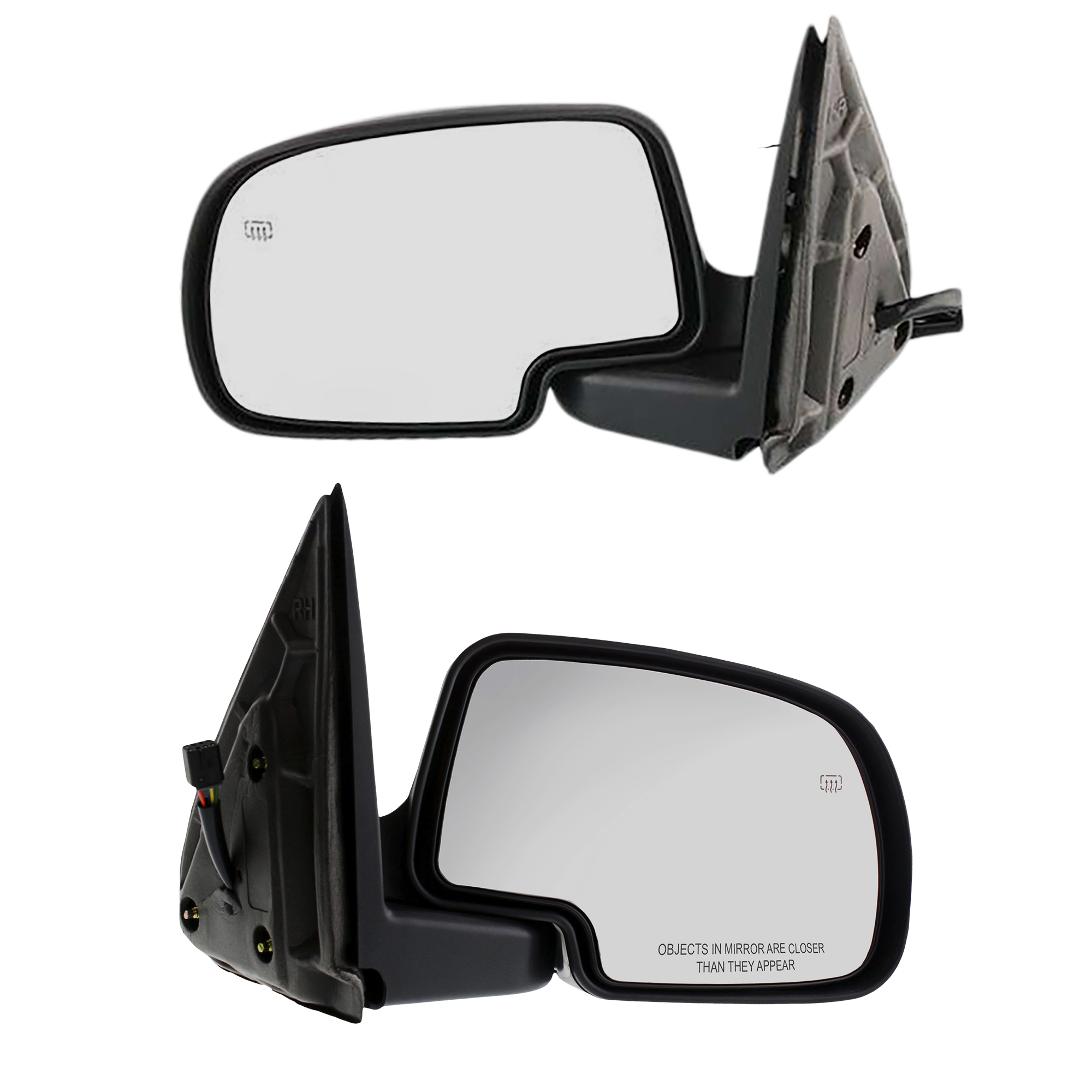 AM SUBURBAN 1500 SUBURBAN 2500-00-02 MIRROR RH AND LH Power Manual Folding Heated Paintable No Memory Puddle Light and Signal Light SKU SET CV22ER A Partslink GM1320295 GM1321251 OEM 19120037-88986366 PFM