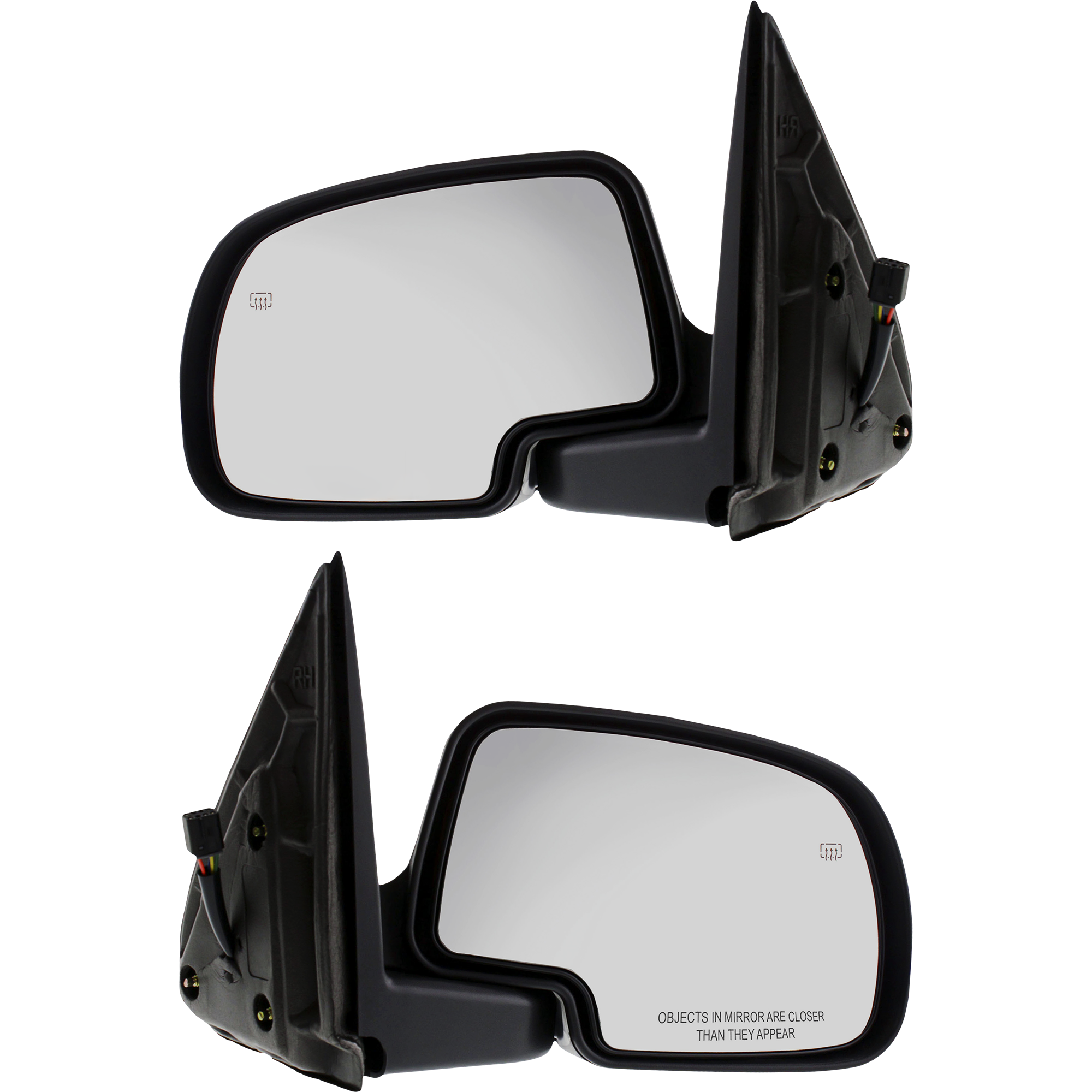 AM SILVERADO SIERRA 01-02 MIRROR RH AND LH Power Heated Manual Folding Paintable No Memory Puddle Light and Signal Light SKU SET CV22ER Partslink GM1320251 GM1321251 OEM 88986366 PFM 88986367 PFM