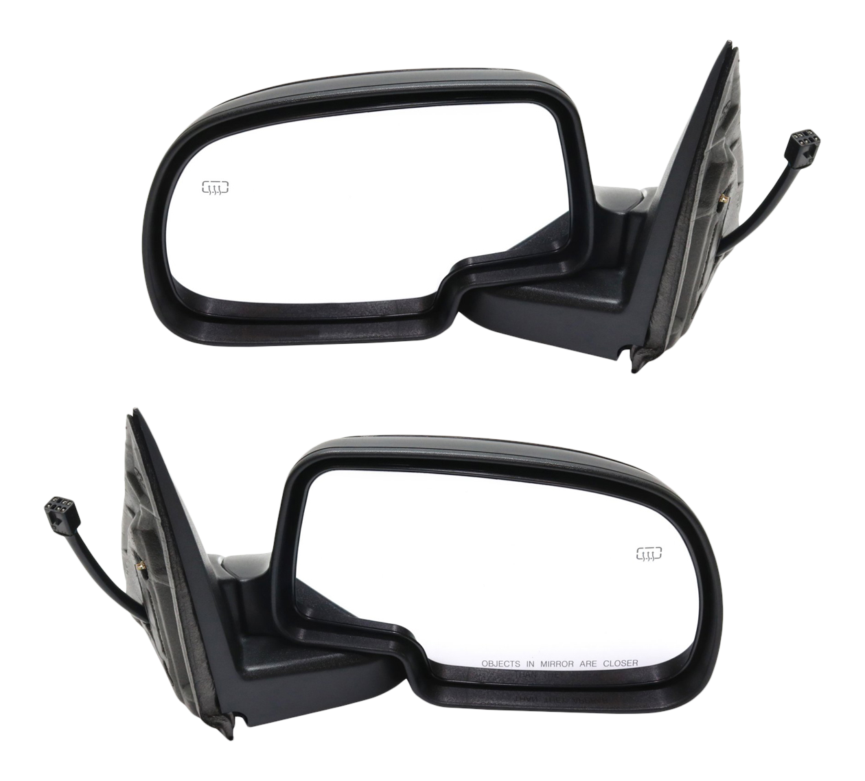 AM SILVERADO SIERRA 00-02 MIRROR RH AND LH Non Towing Power Manual Folding Heated Paintable w Puddle Light No Memory and Signal Light SKU SET CV23ER Partslink GM1320252 GM1321252 OEM 88986366-88986367