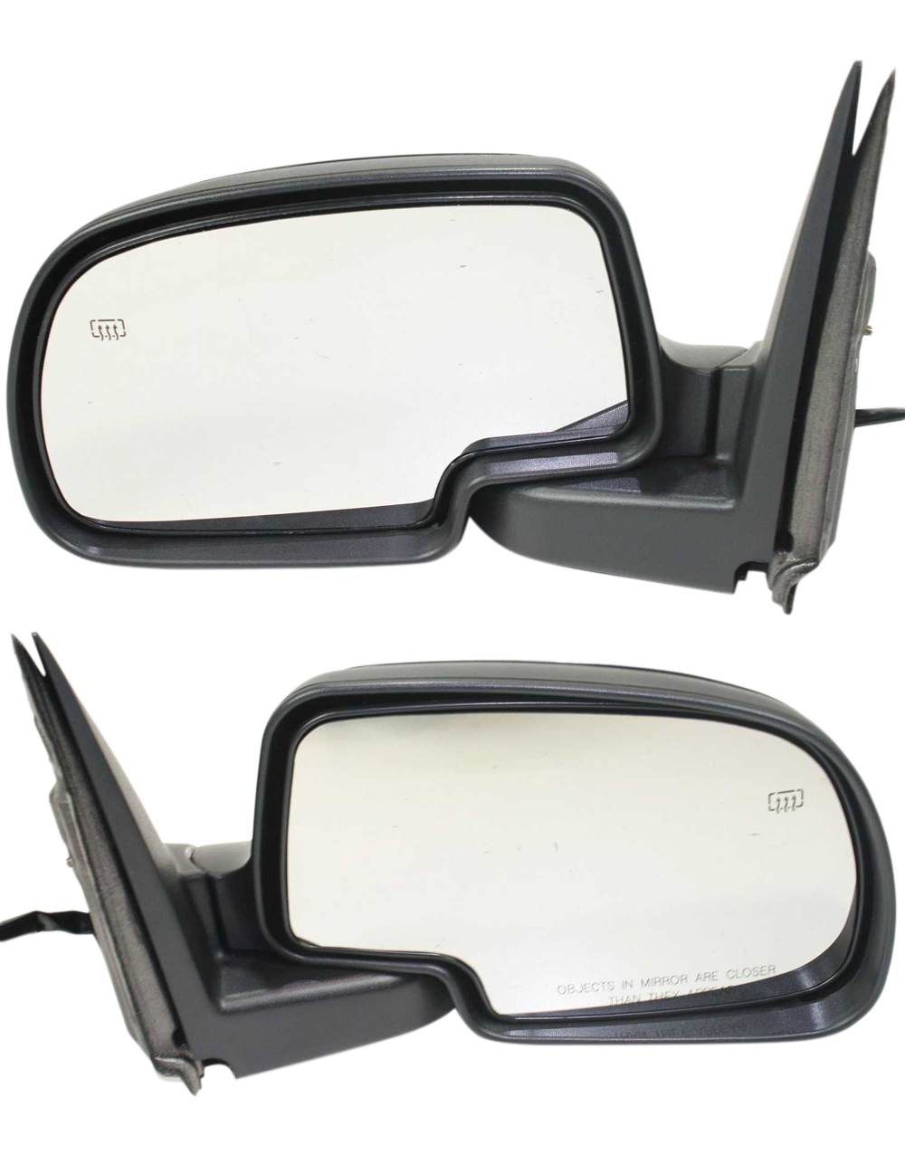 AM SILVERADO SIERRA 03-07 MIRROR RH AND LH Non Towing Power Manual Folding Heated Textured No Memory Puddle Light and Signal Light Includes 2007 Classic SKU SET CV28ER Partslink GM1320293 GM1321293 OEM 15226944-15226945