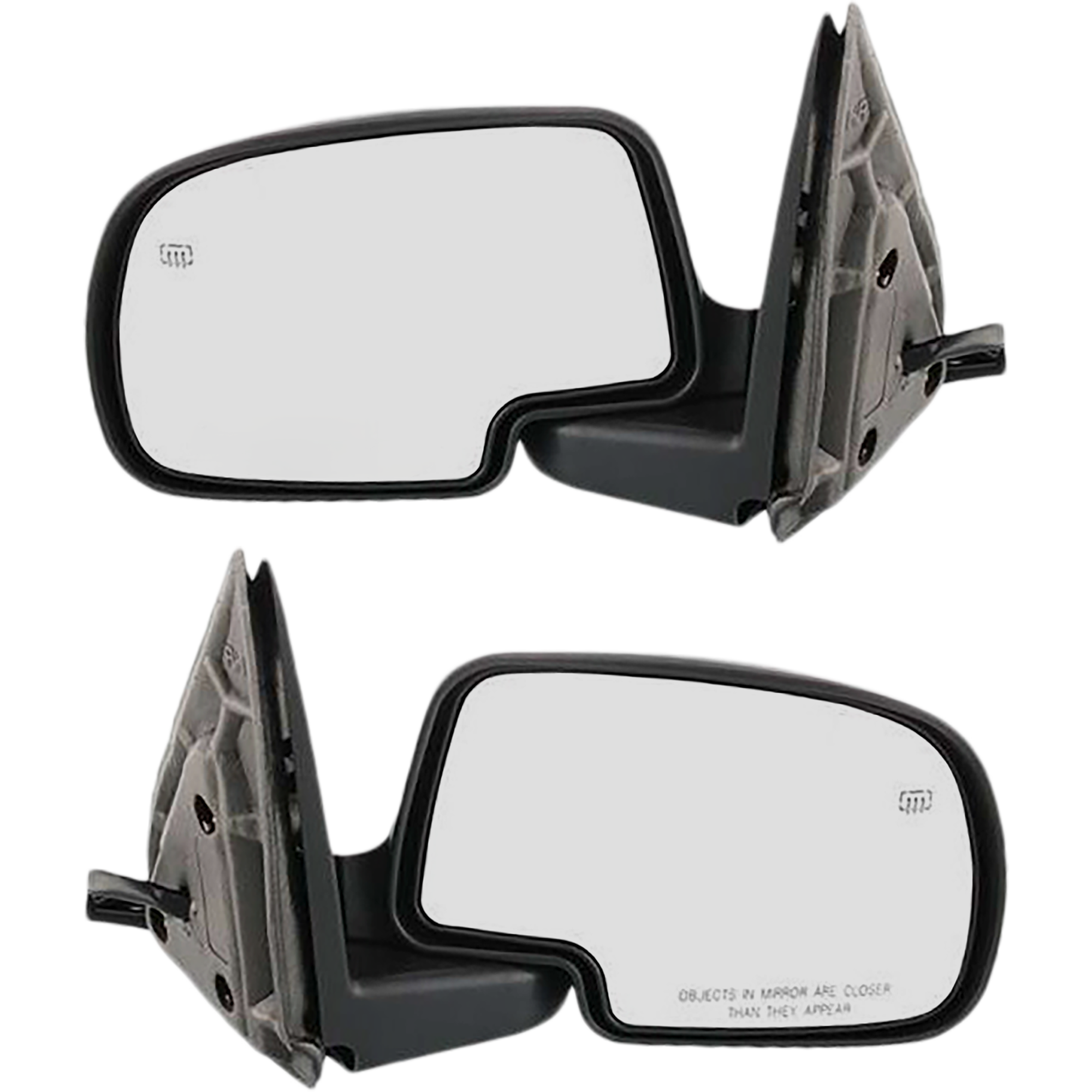 AM SILVERADO SIERRA 03-07 MIRROR RH AND LH Non Towing Power Manual Folding Heated Paintable No Memory Puddle Light and Signal Light Includes 2007 Classic SKU SET CV29ER Partslink GM1320295 GM1321295 OEM 19120037-19120542