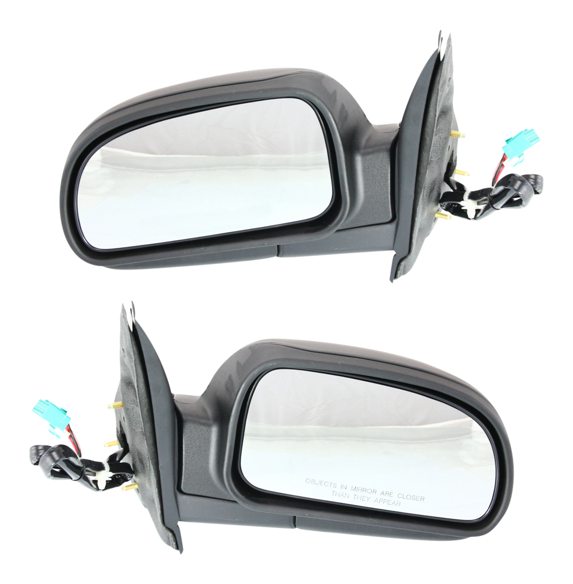 AM TRAILBLAZER 02-09 MIRROR RH AND LH Power Power Folding Heated Textured No Signal Light SKU SET CV35ER Partslink GM1320322 GM1321322 OEM 15789782-15789783