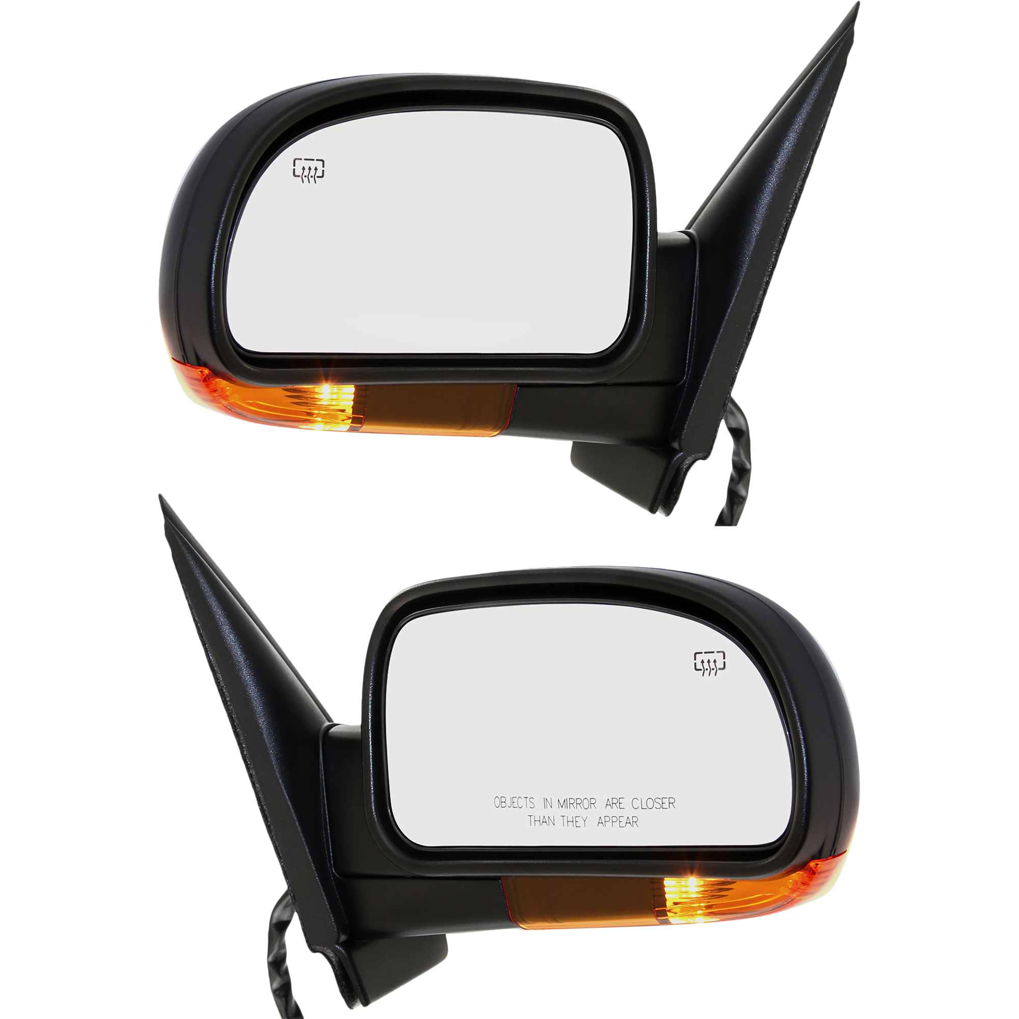 AM TRAILBLAZER 04-07 MIRROR RH AND LH Power Manual Folding Heated Paintable w Memory and Signal Light SKU SET CV36ER Partslink GM1320323 GM1321323 OEM 15789785-15789786