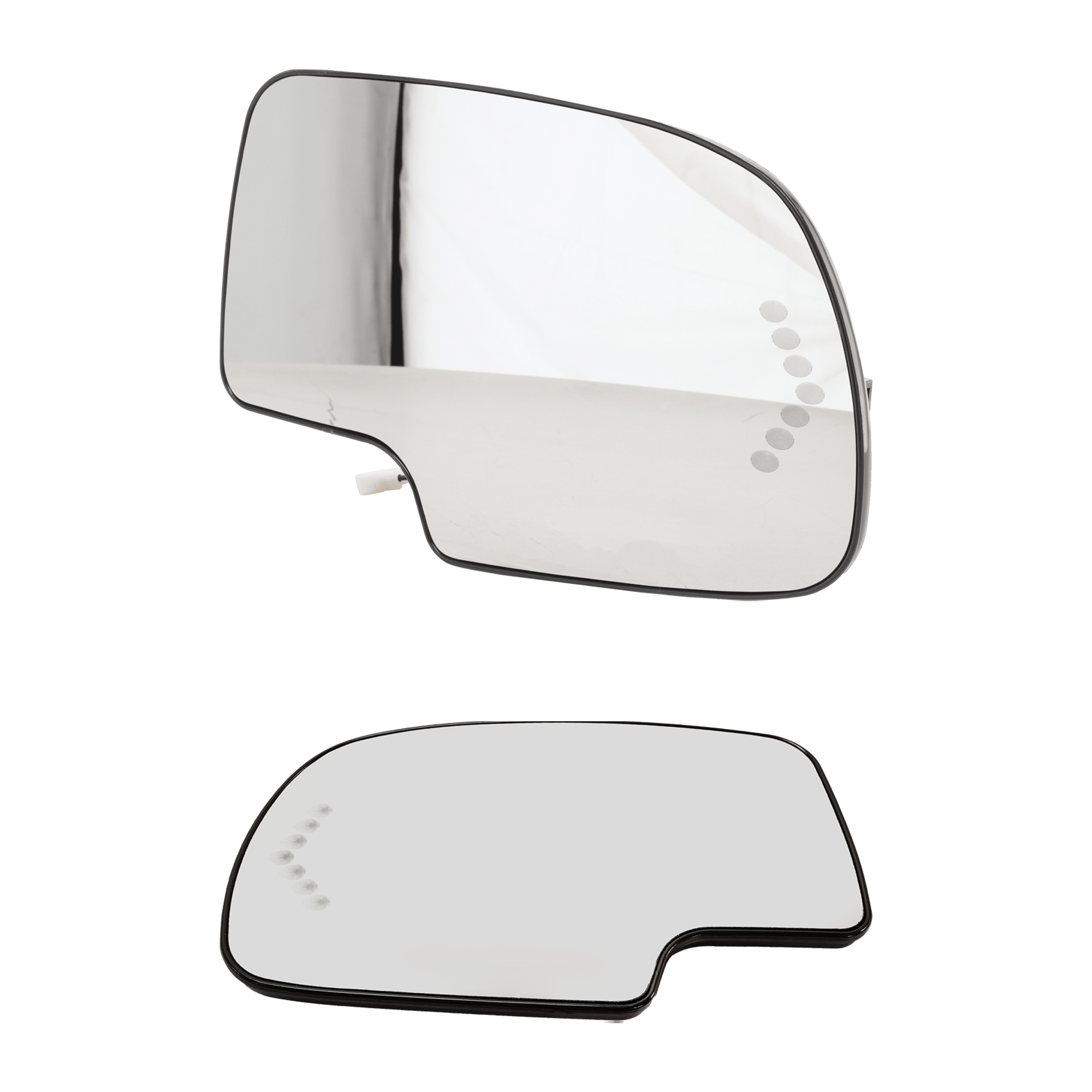 AM SILVERADO SIERRA 03-06 MIRROR GLASS RH AND LH Heated w Backing Plate and Signal Light No Blind Spot Detection w Non Towing Mirror Includes 2007 Classic SKU SET CV49GR SA